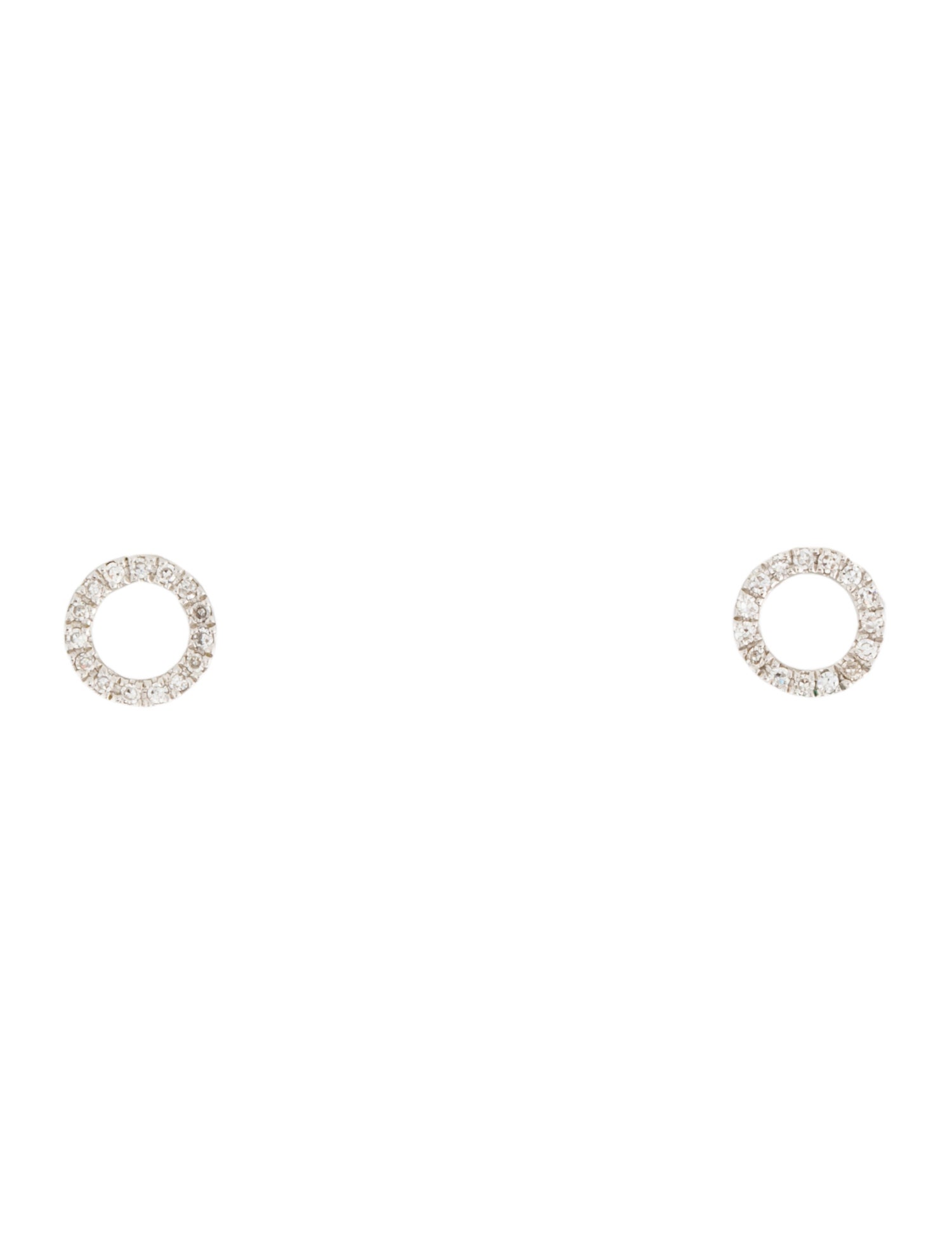 Earrings 18K Diamond Circle Stud