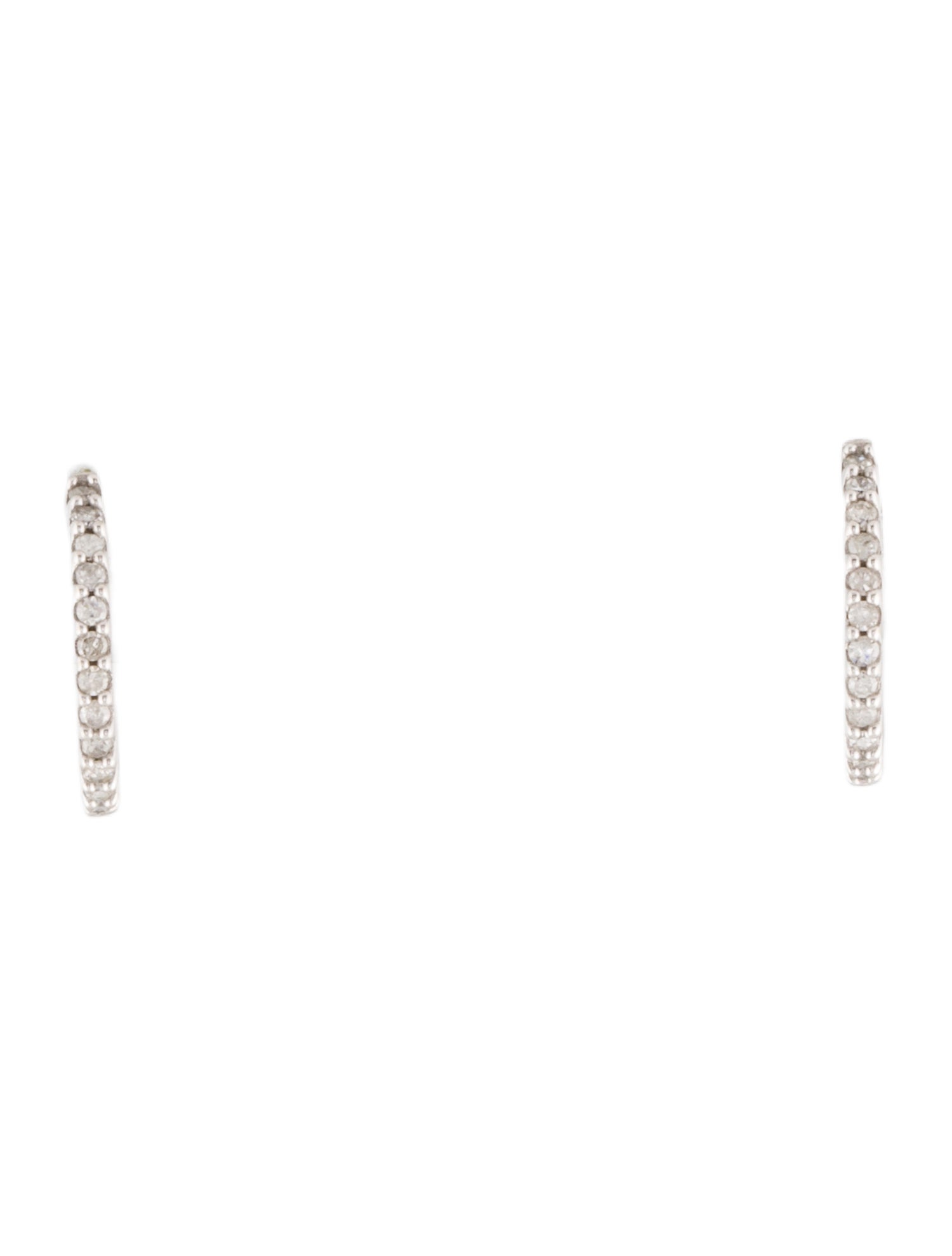 Earrings 14K Diamond Pavé Huggie Hoop