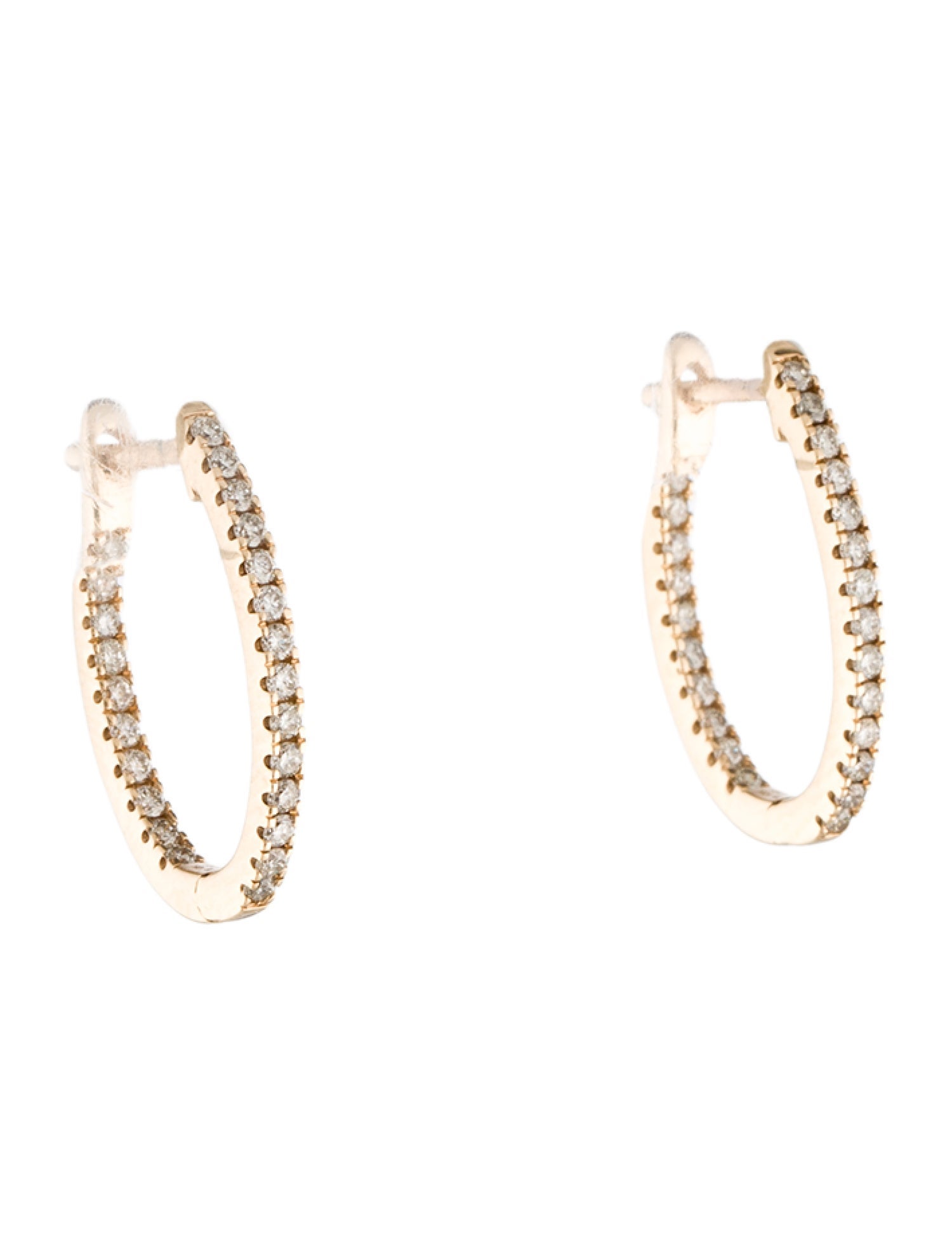 Earrings 10K Lab-Grown Diamond Hoop