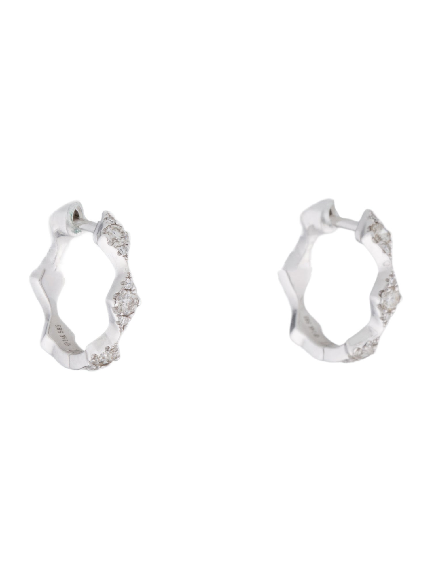 Earrings 14K Diamond Hoop