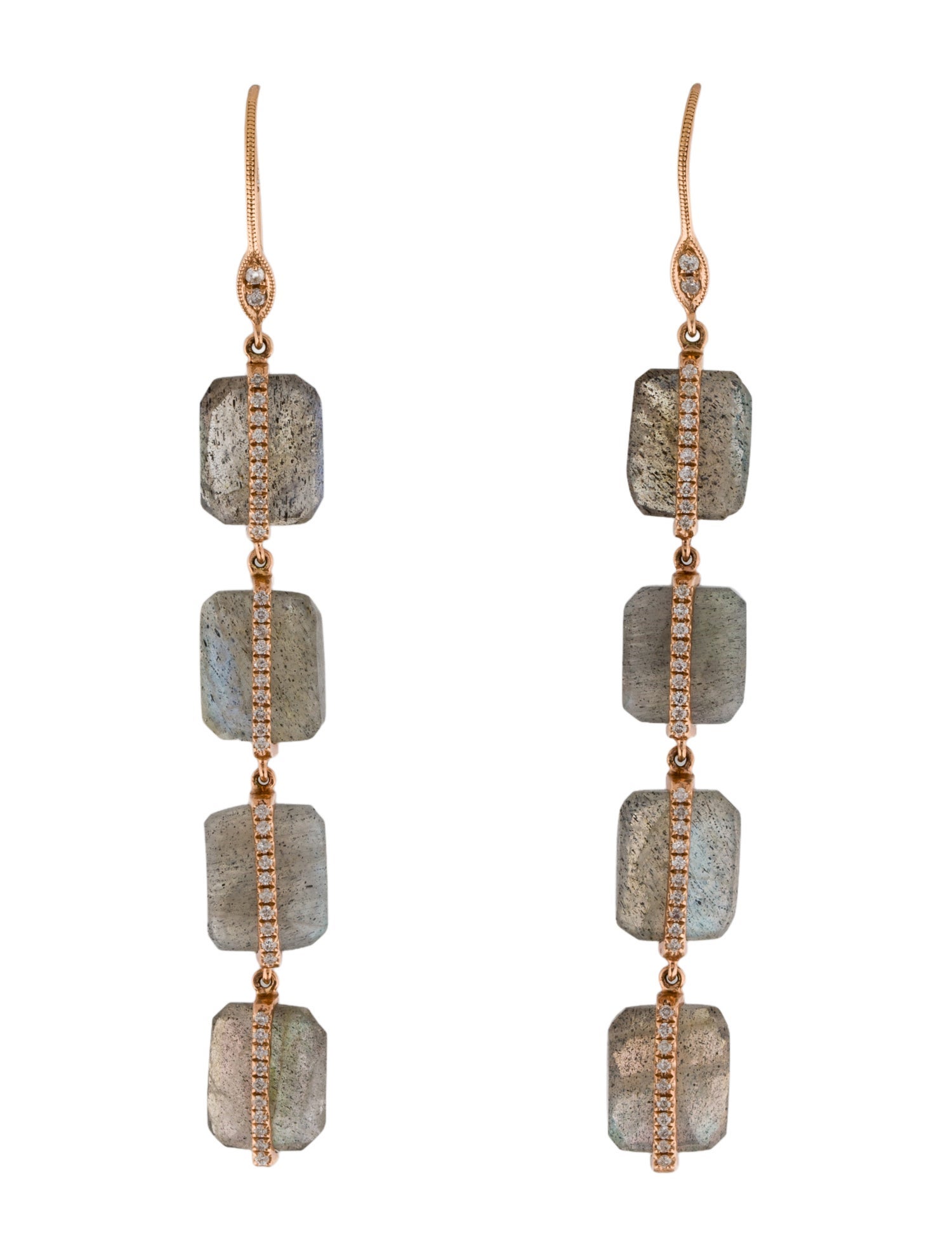 Meira T 14K Labradorite & Diamond Drop Earrings