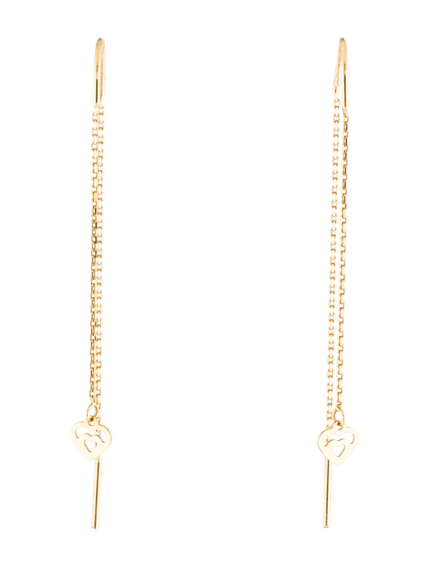 Earrings 18K Heart Shaped Drop