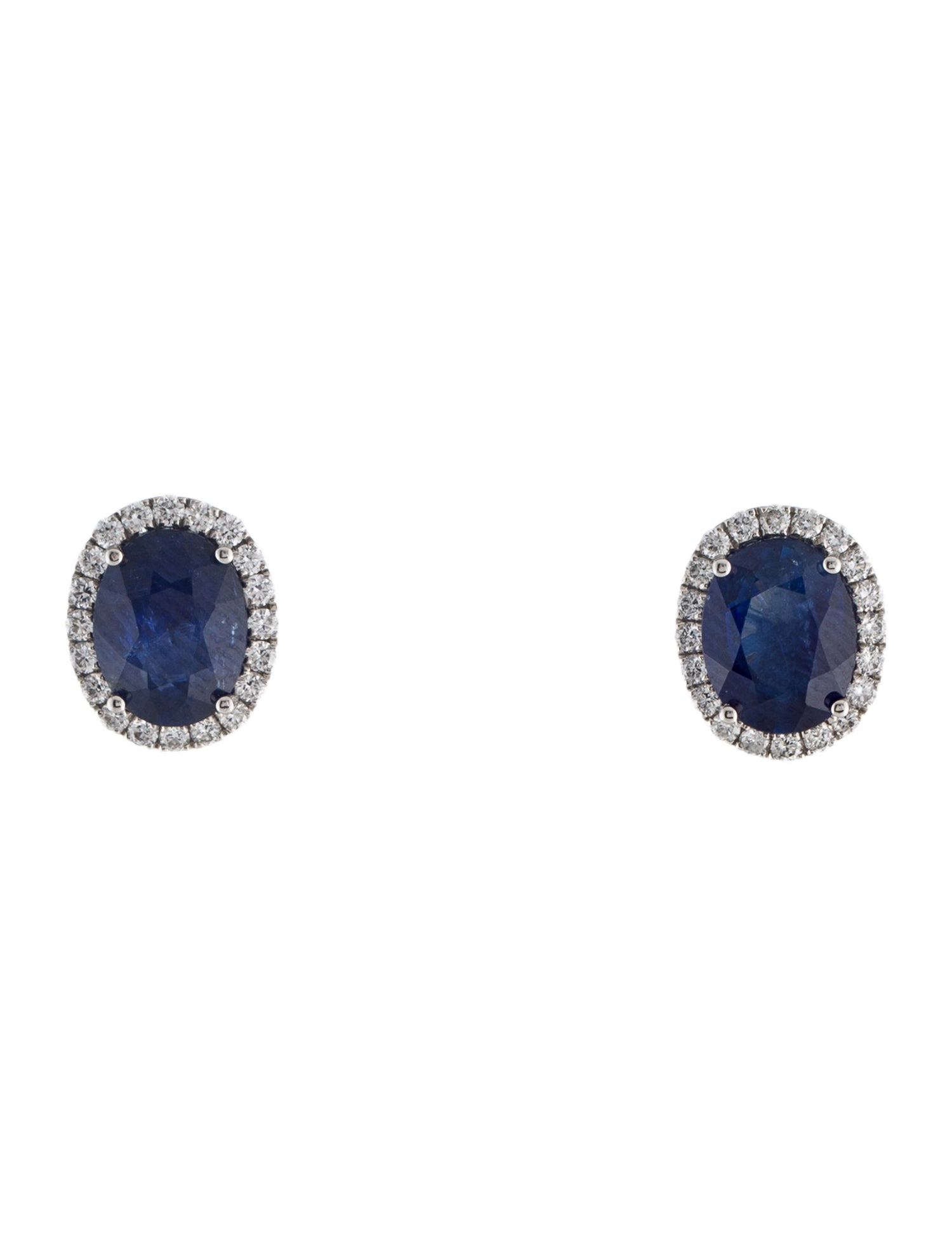 Earrings Modani Jewels Platinum 3.52ctw Sapphire & Diamond Stud