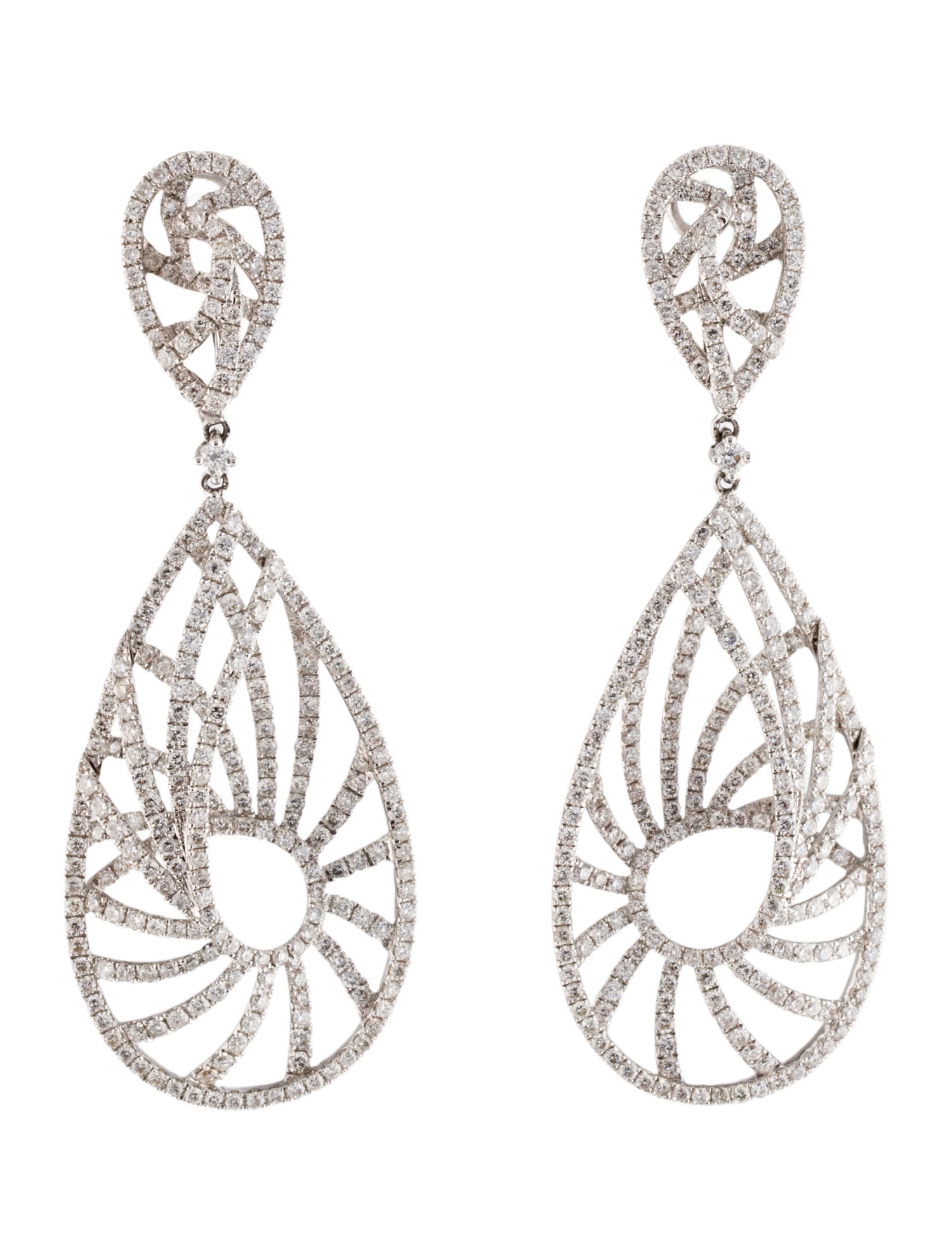 Earrings 18K 4.75ctw Diamond Drop