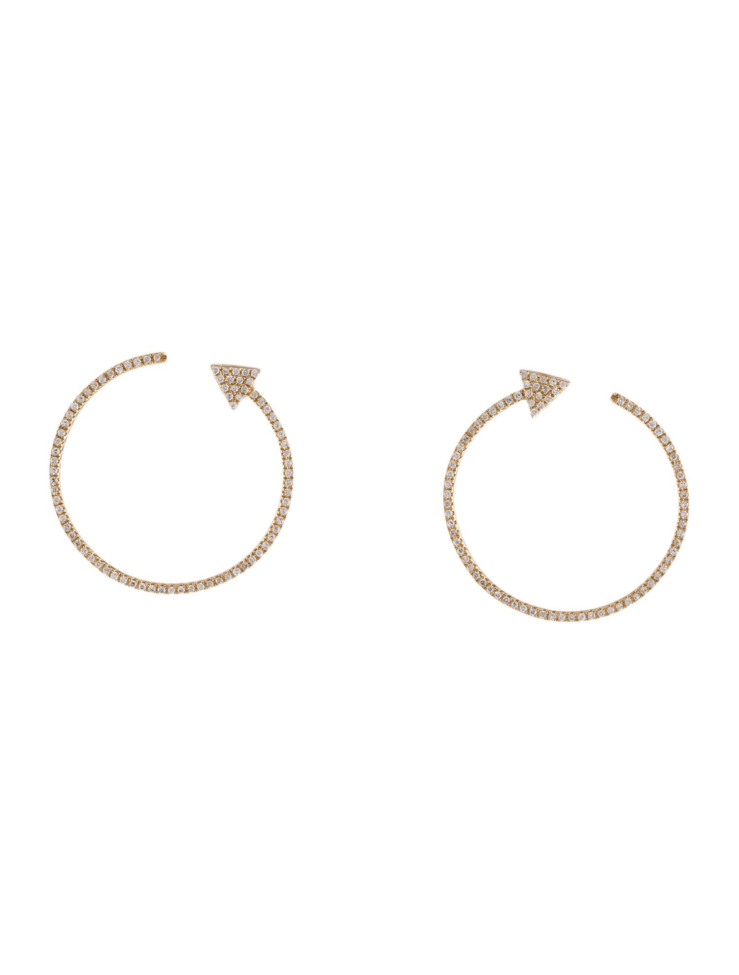 Earrings 14K Diamond Circle Drop