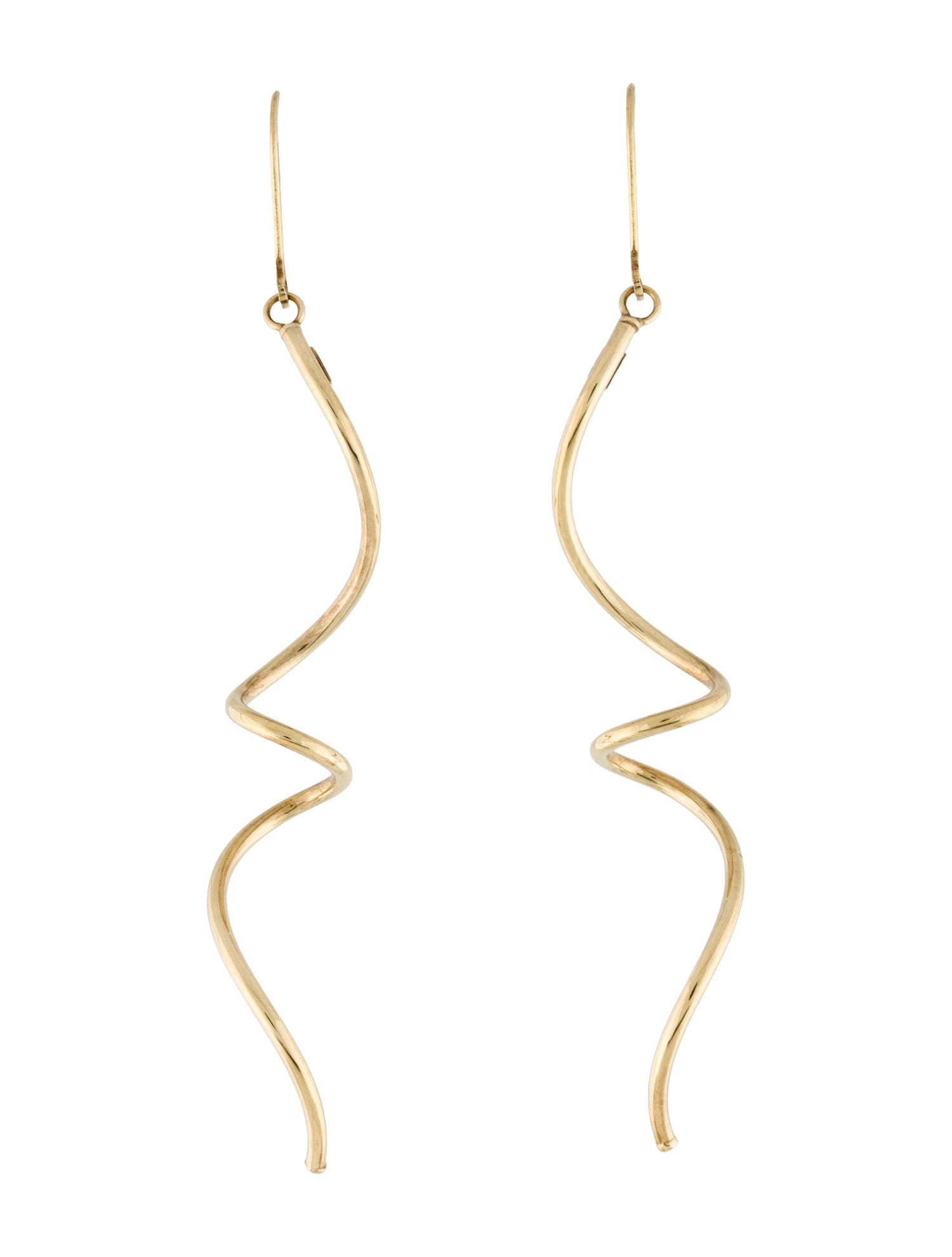 Earrings 14K Spiral Drop