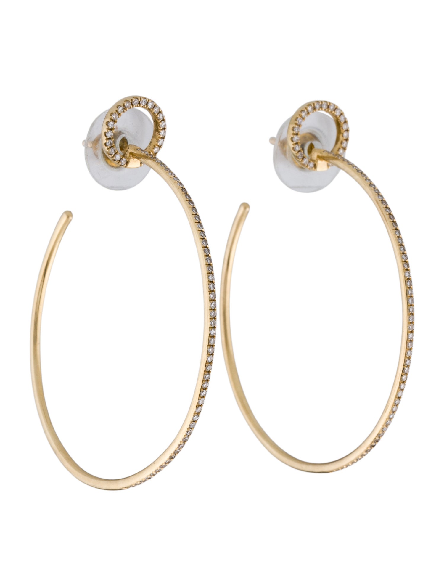 Earrings 14K Diamond Hoop