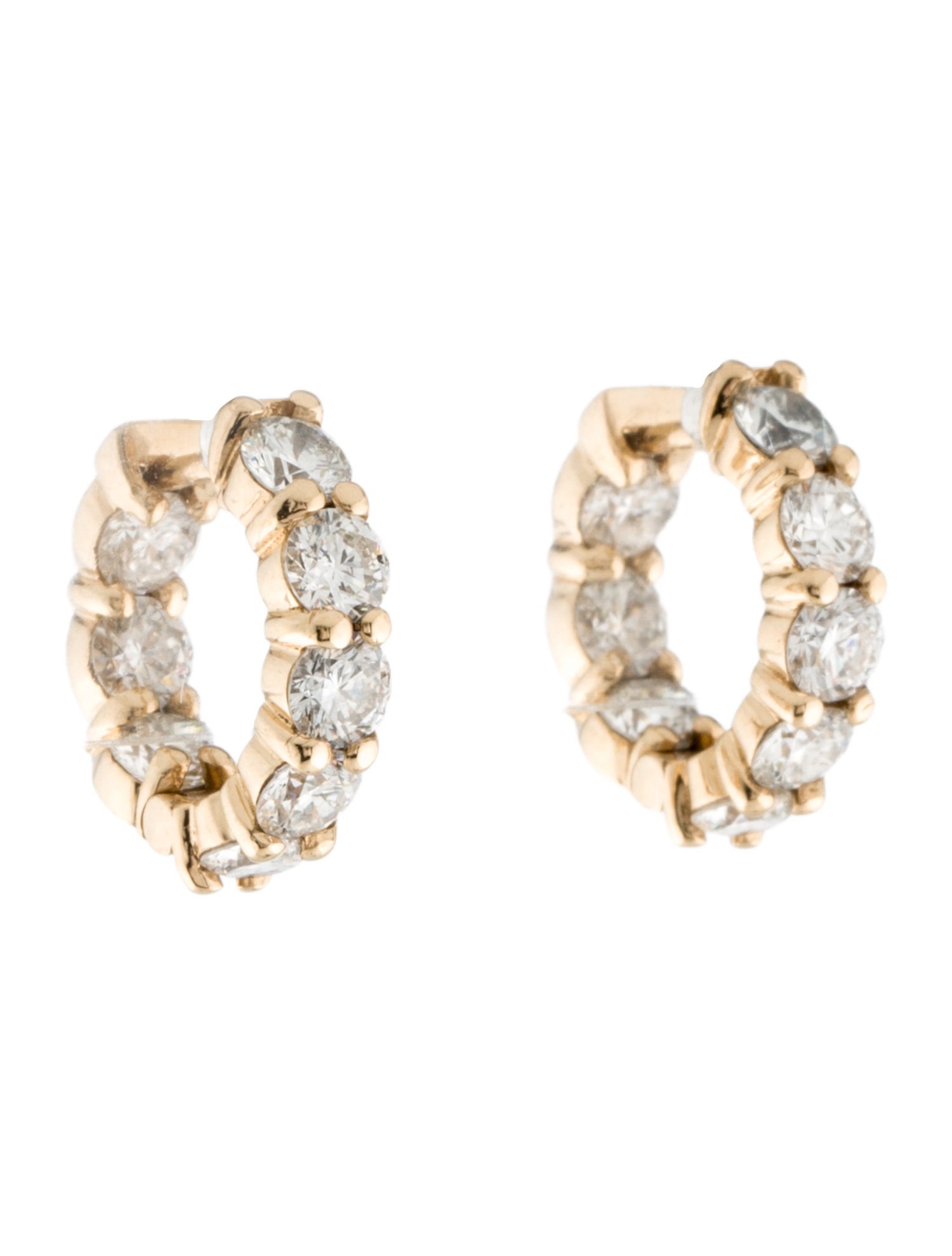 Earrings 14K 3.20ctw Diamond Huggie