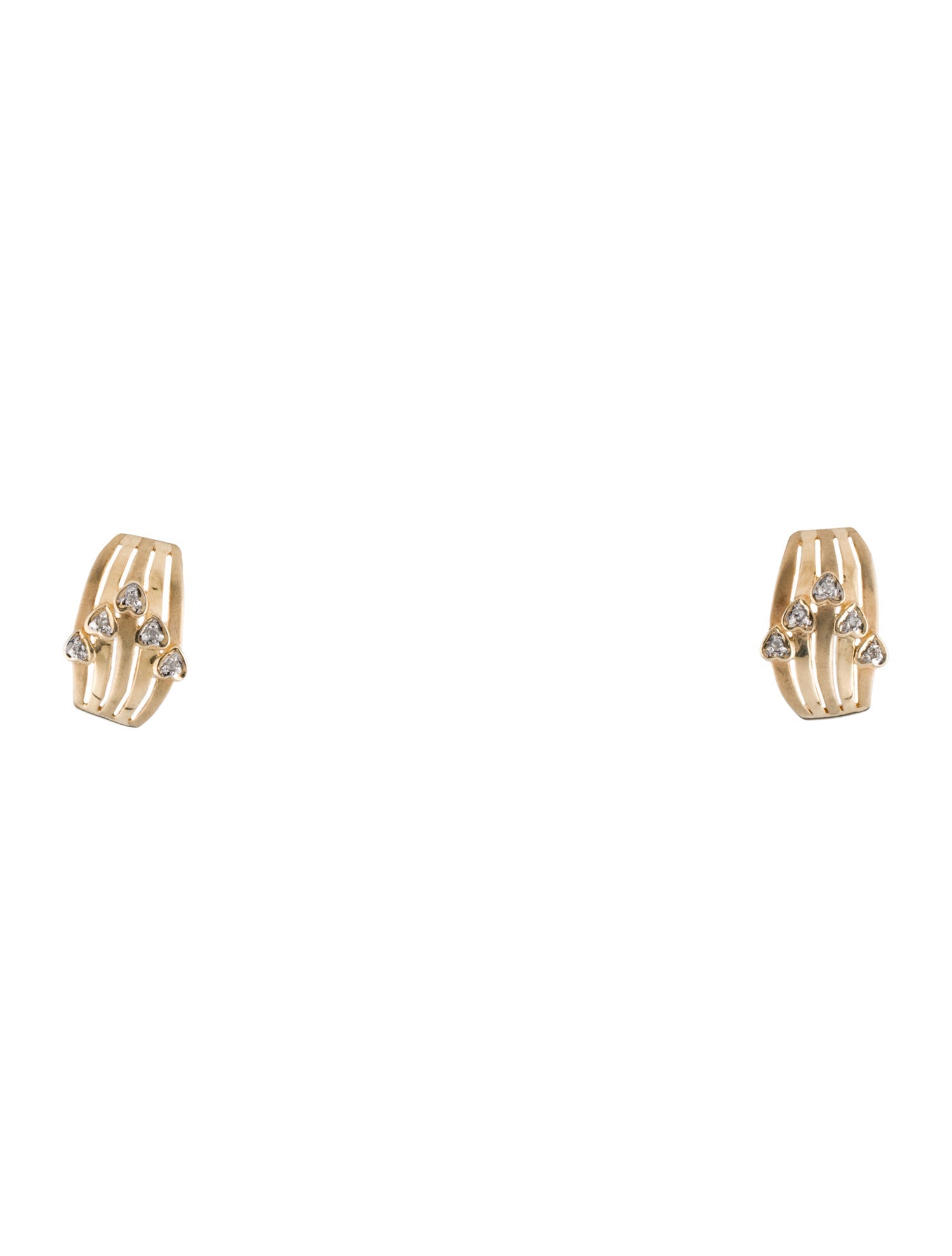Earrings 14K Diamond Heart Motif Earclip