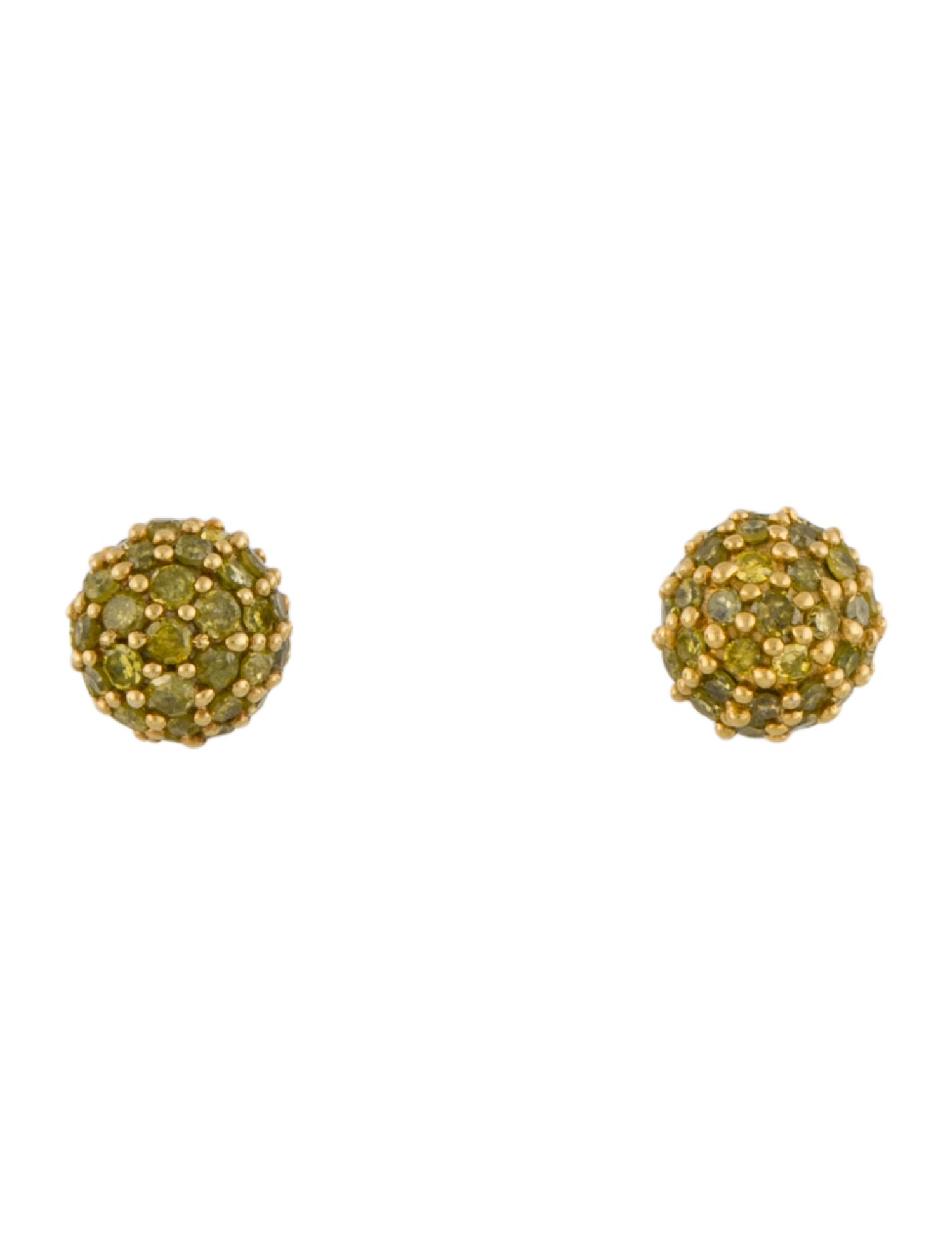 Earrings 10K Diamond Ball Stud