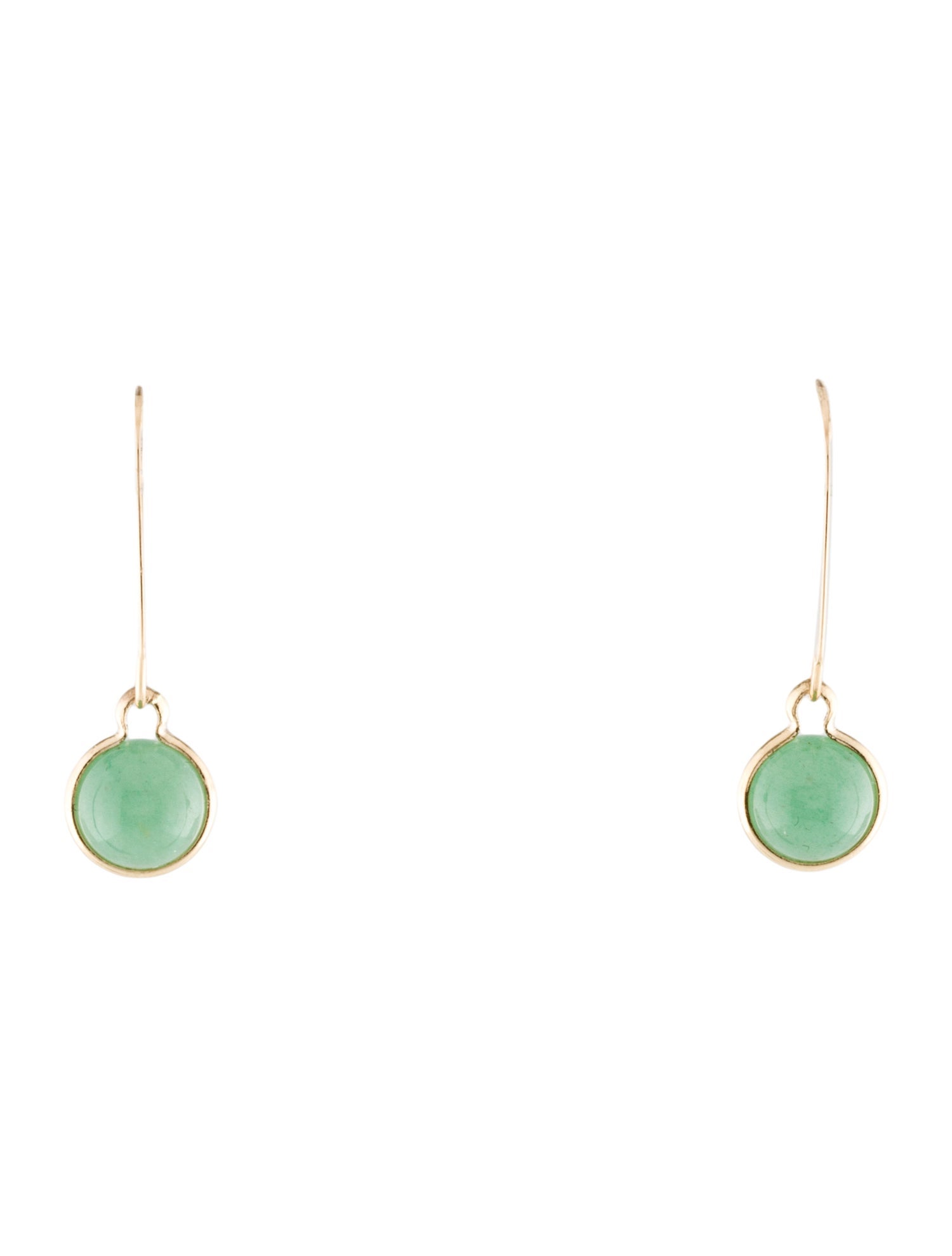 Earrings 10K Aventurine Quartz Drop
