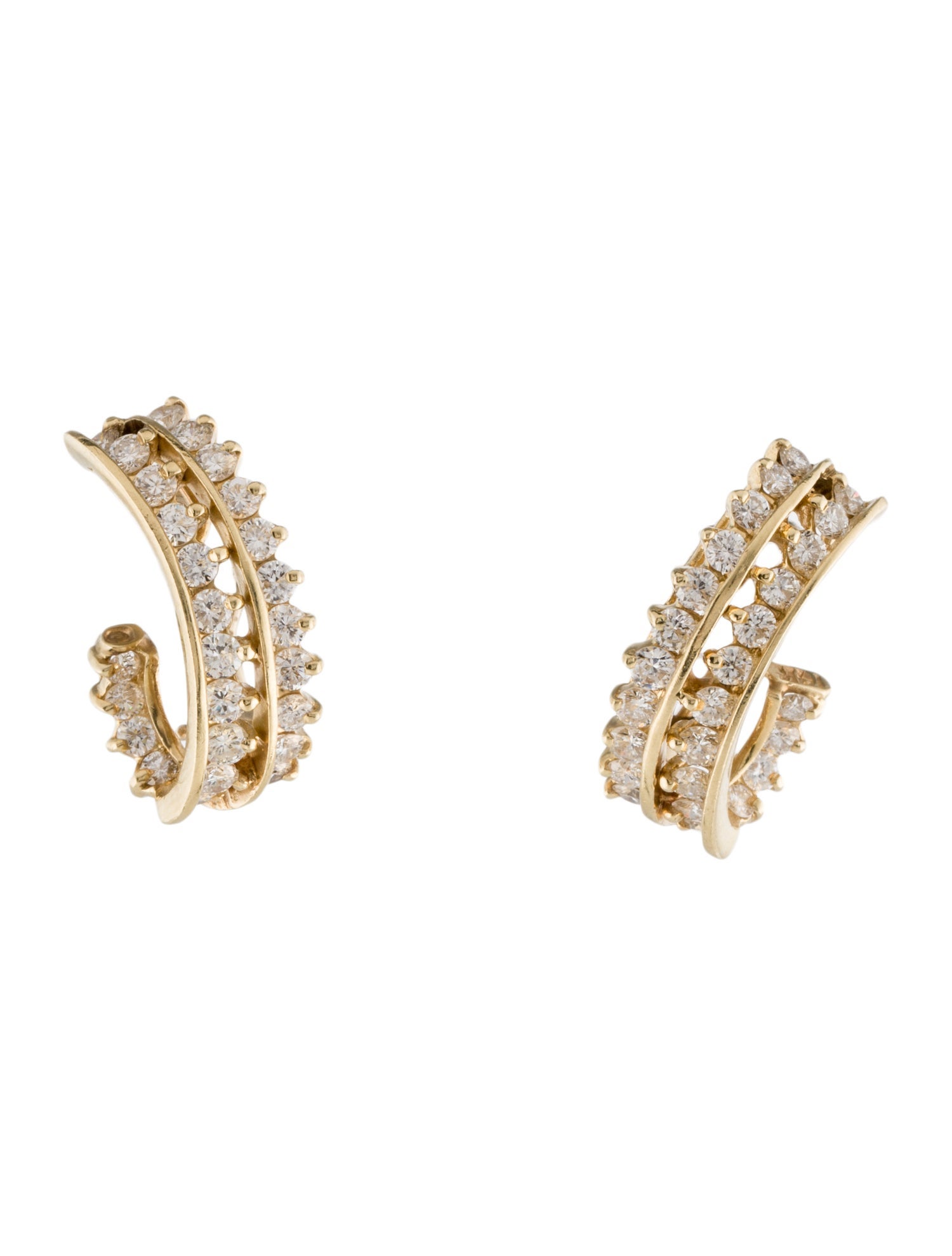 Earrings 14K 2.34ctw Diamond Earclips