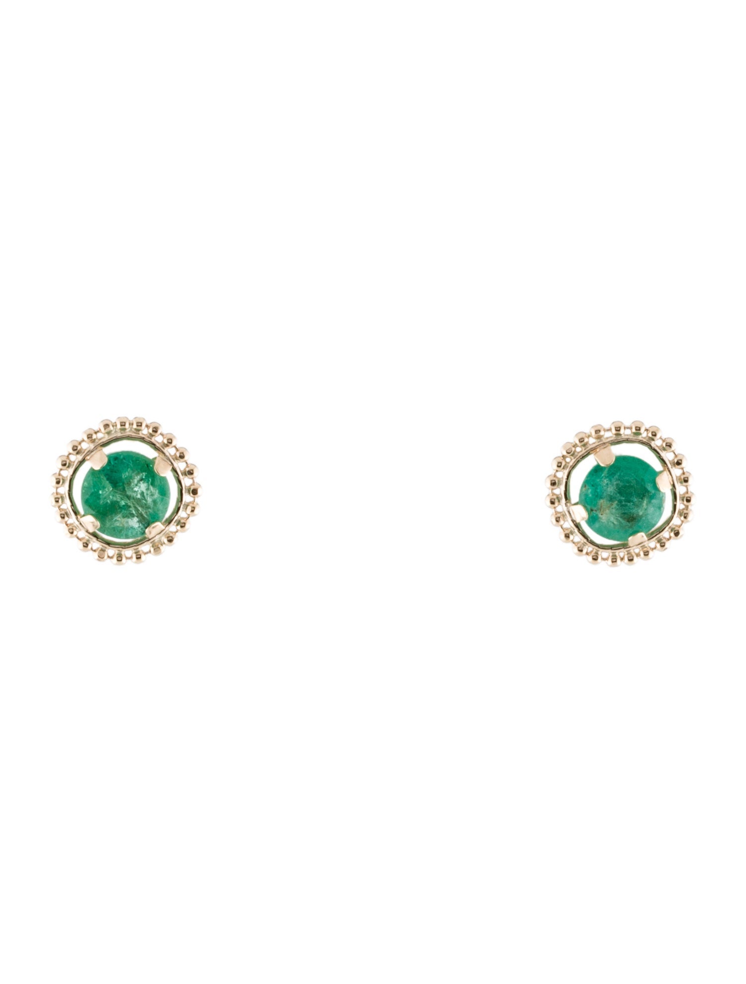 Earrings 10K Emerald Stud Earrings