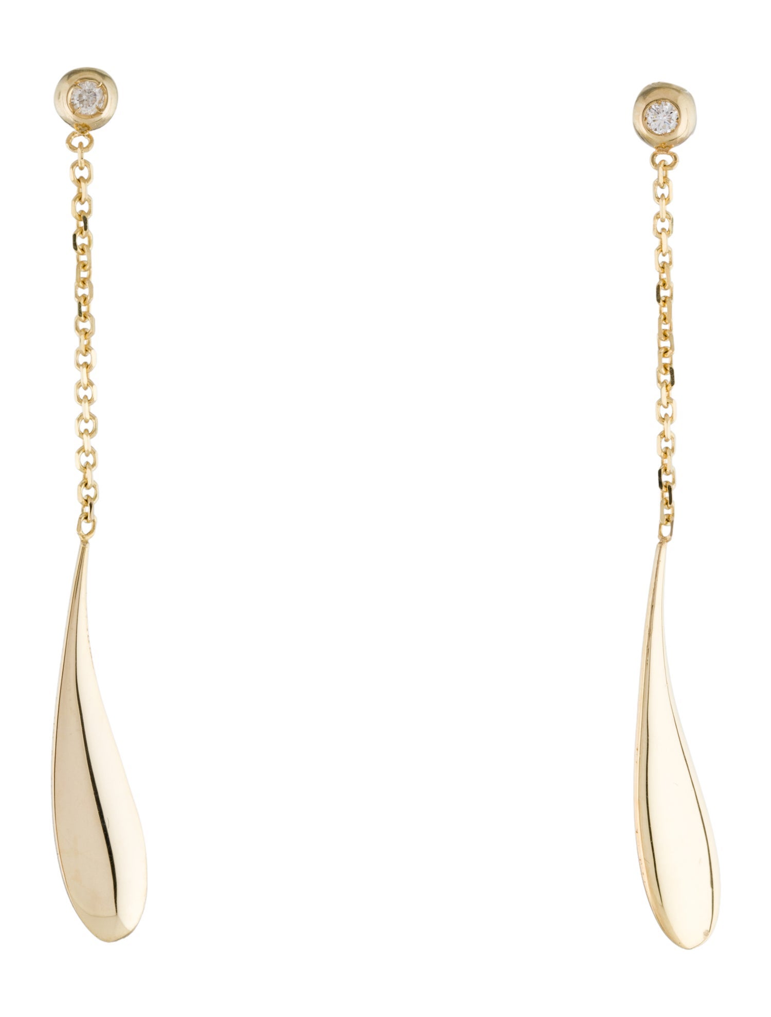 Earrings 14K Diamond Drop Earrings