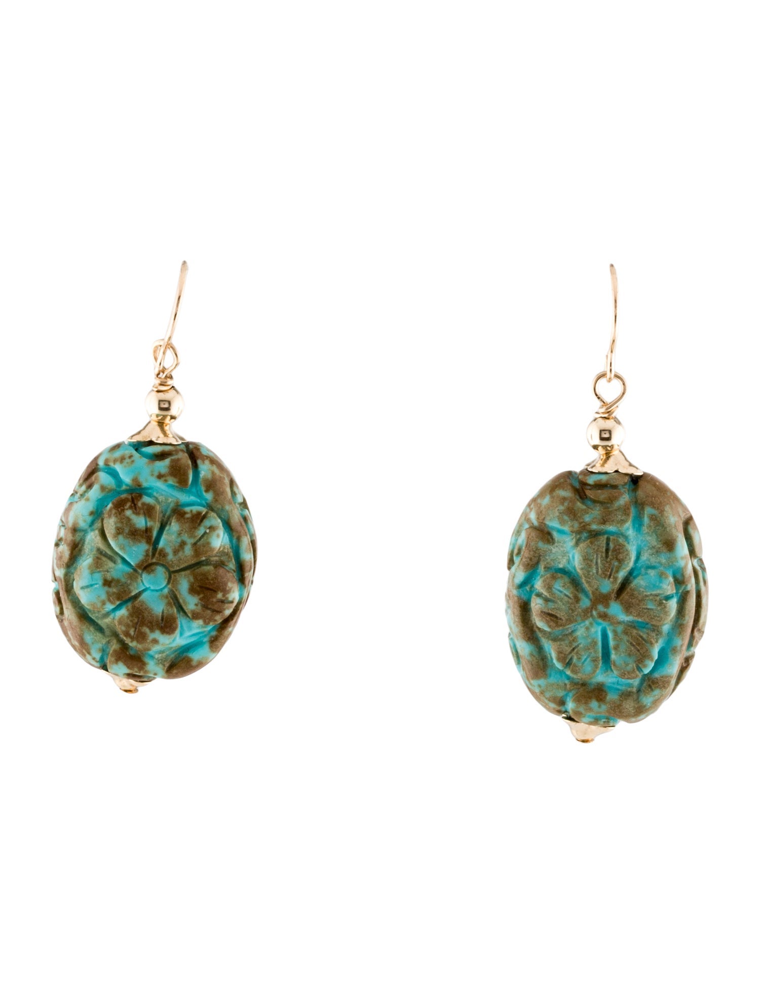Earrings 14K Turquoise Drop
