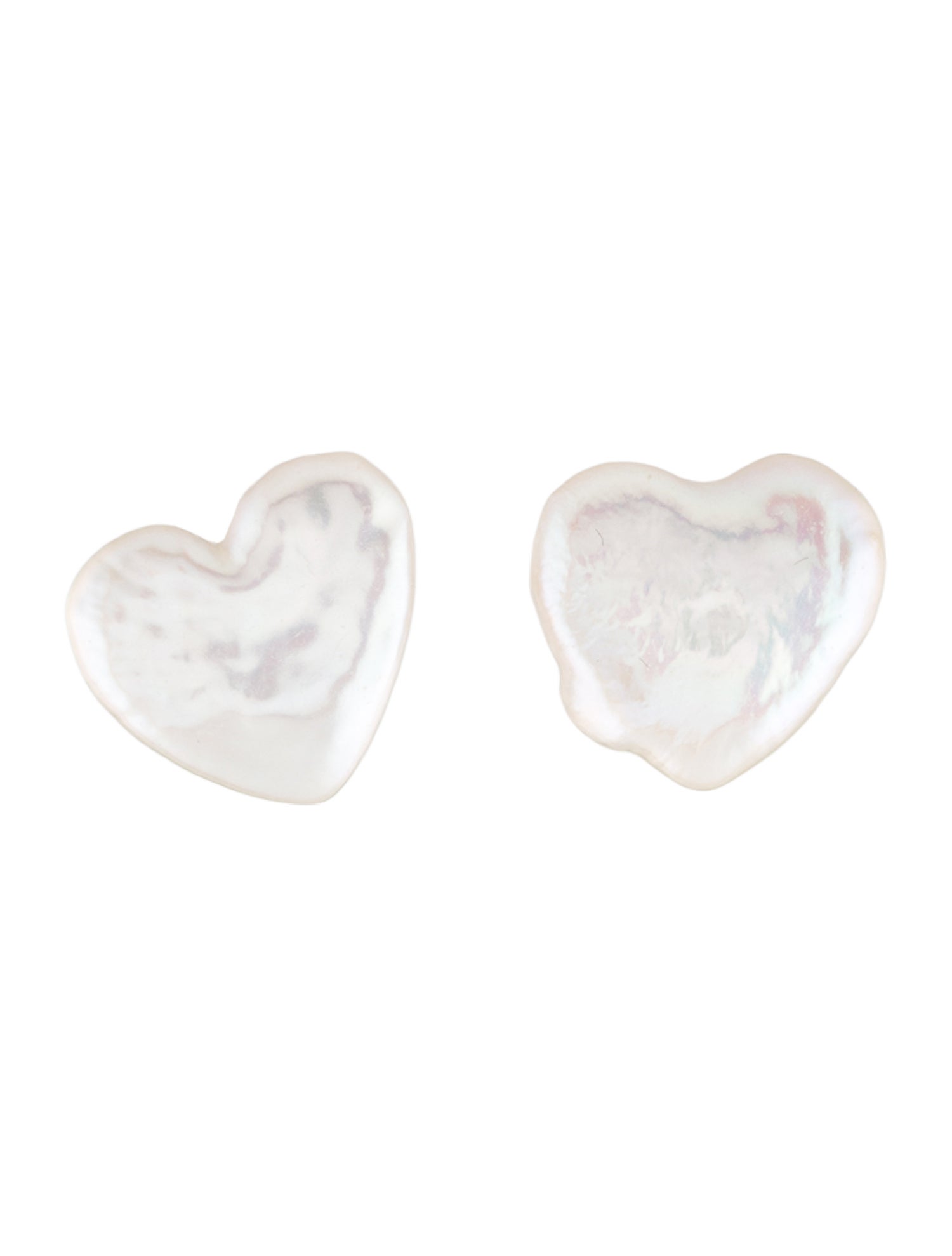 Earrings 18K Pearl Heart Stud Earrings