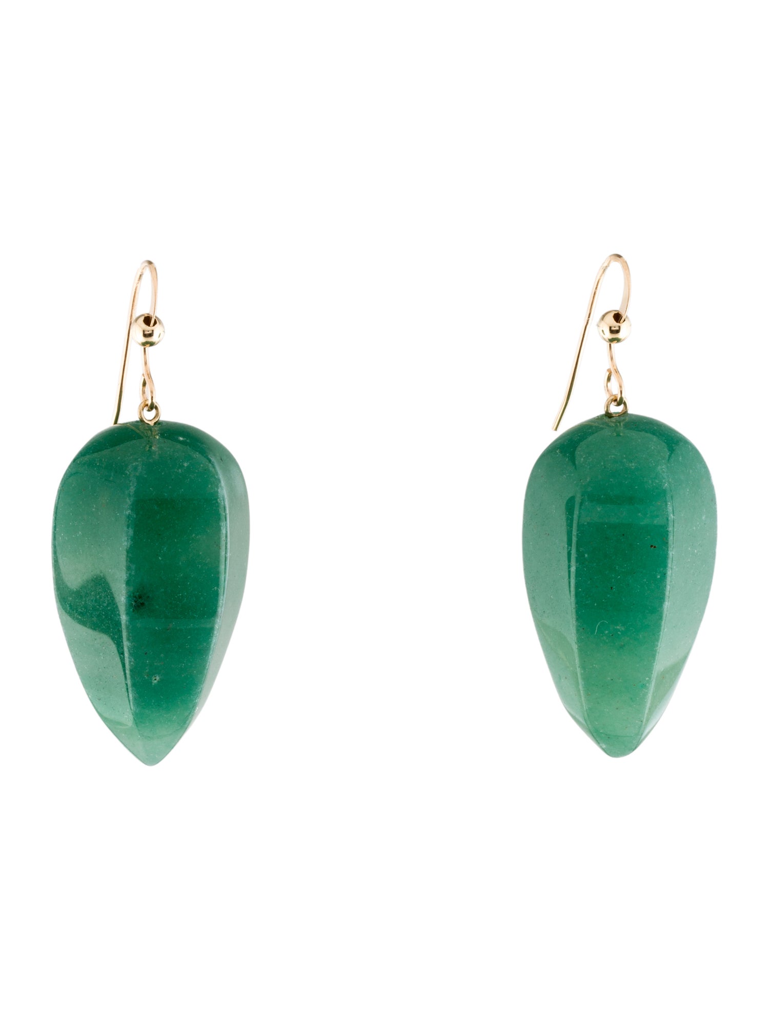 Earrings 14K Aventurine Quartz Drop