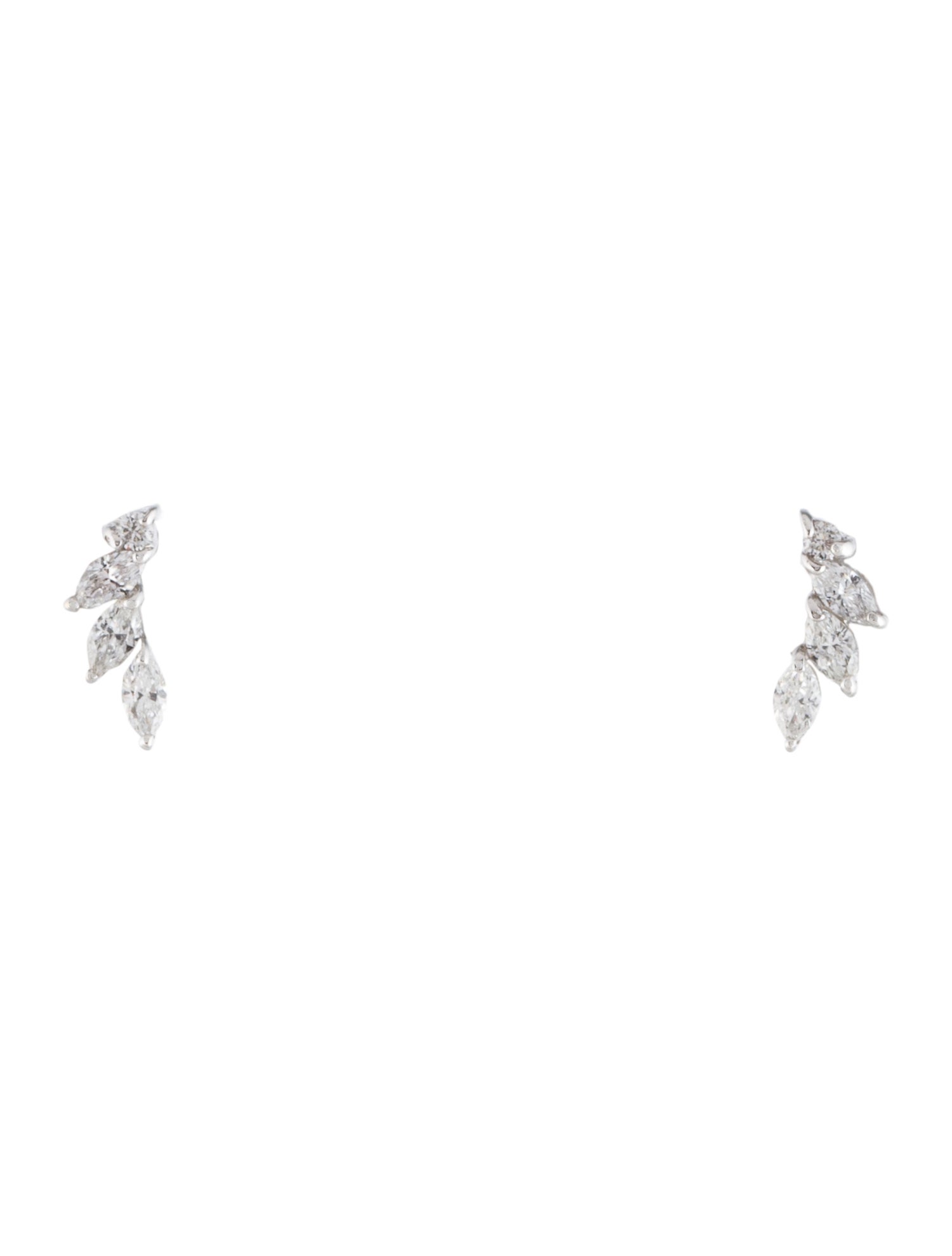 Brilliant Earth 18K Diamond Ivy Stud Earrings