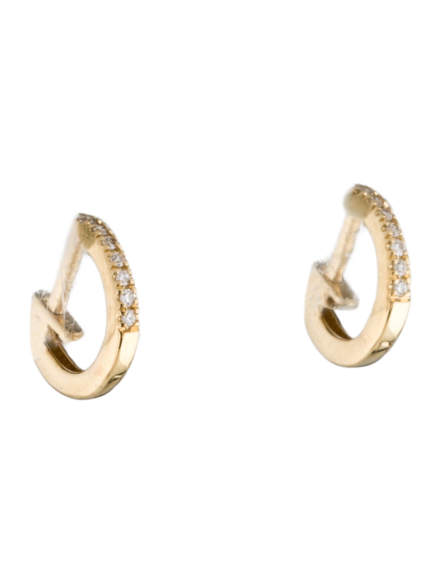 Earrings 14K Diamond Huggies
