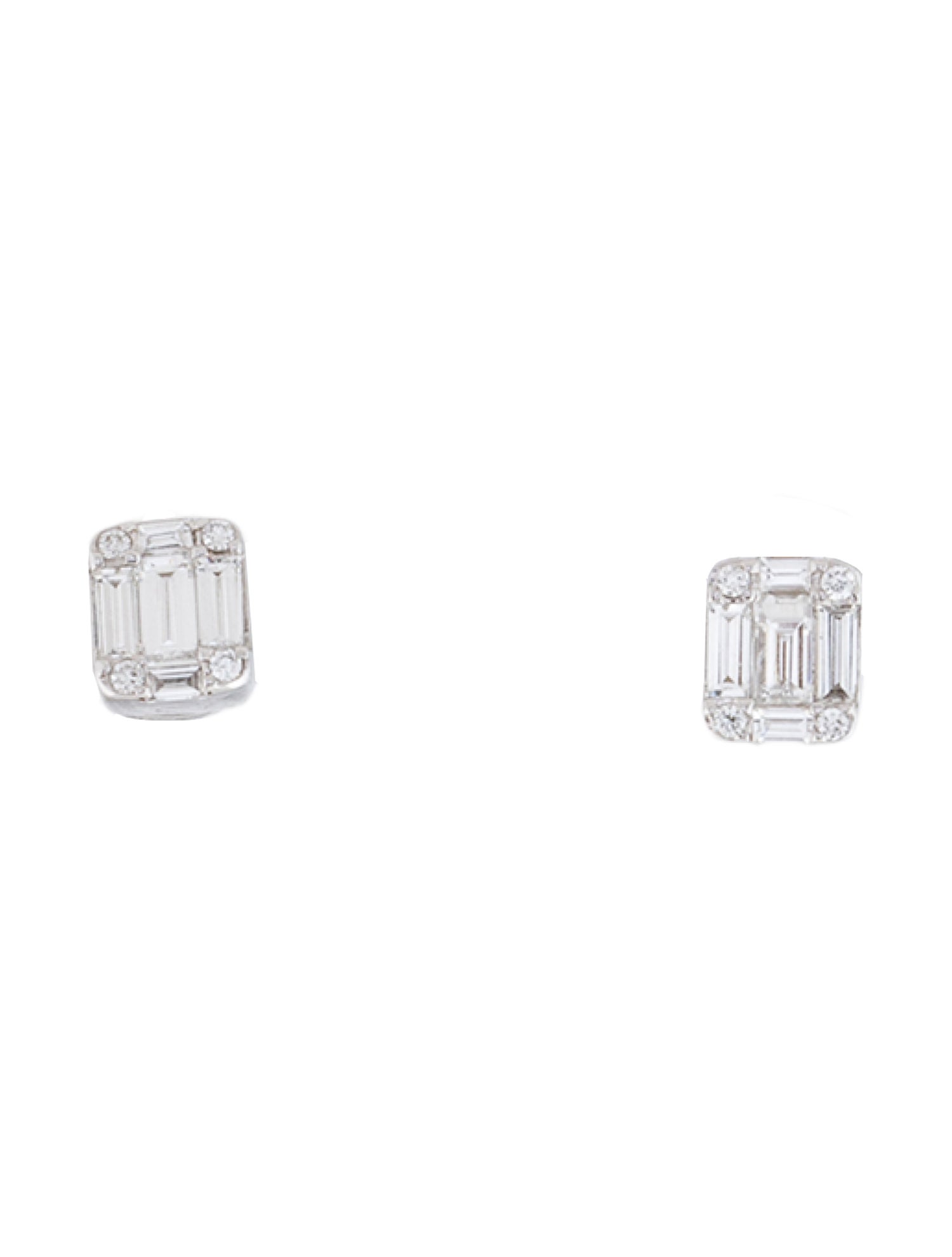 Earrings 14K Diamond Cluster Stud