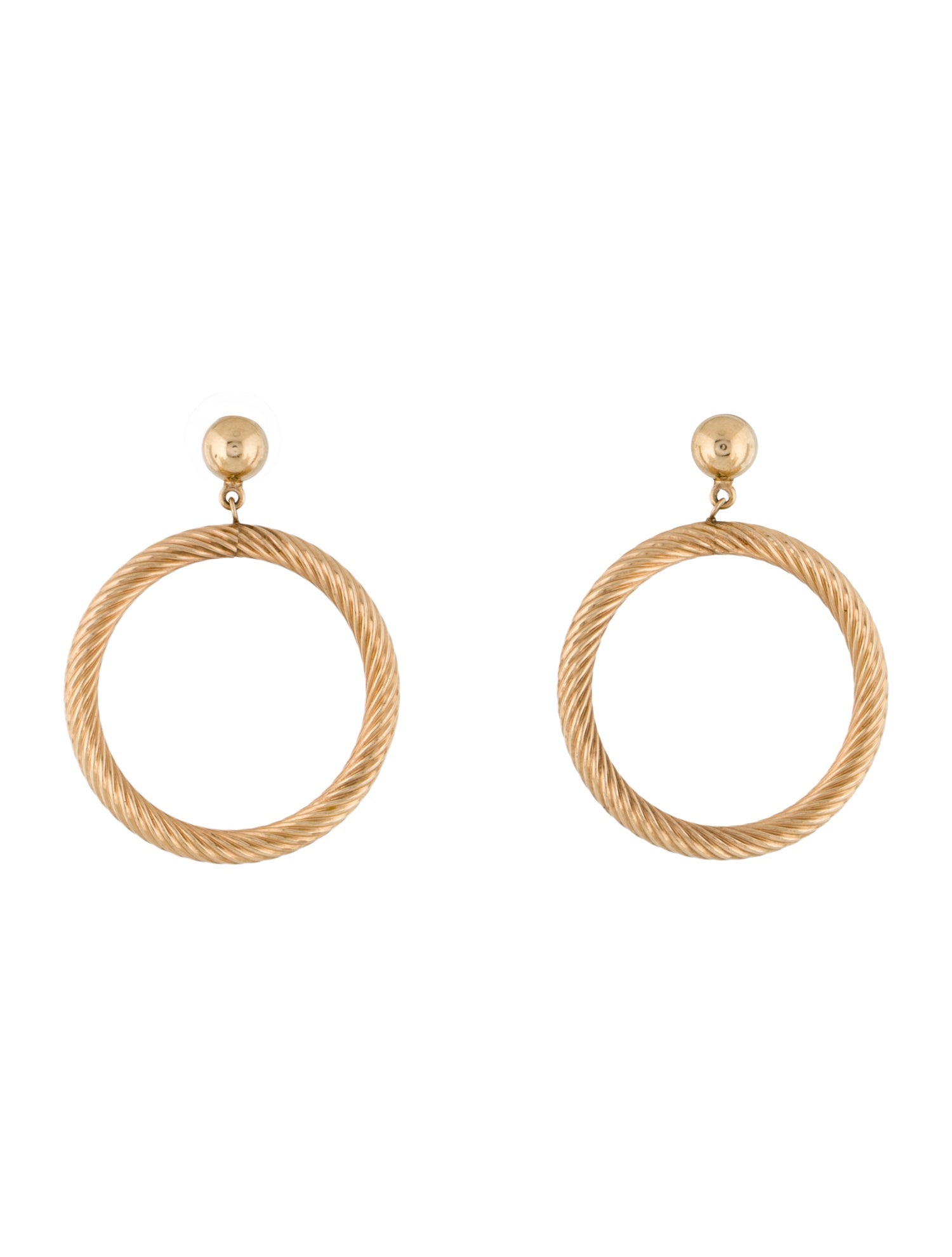 Earrings 14K Hoop Drop