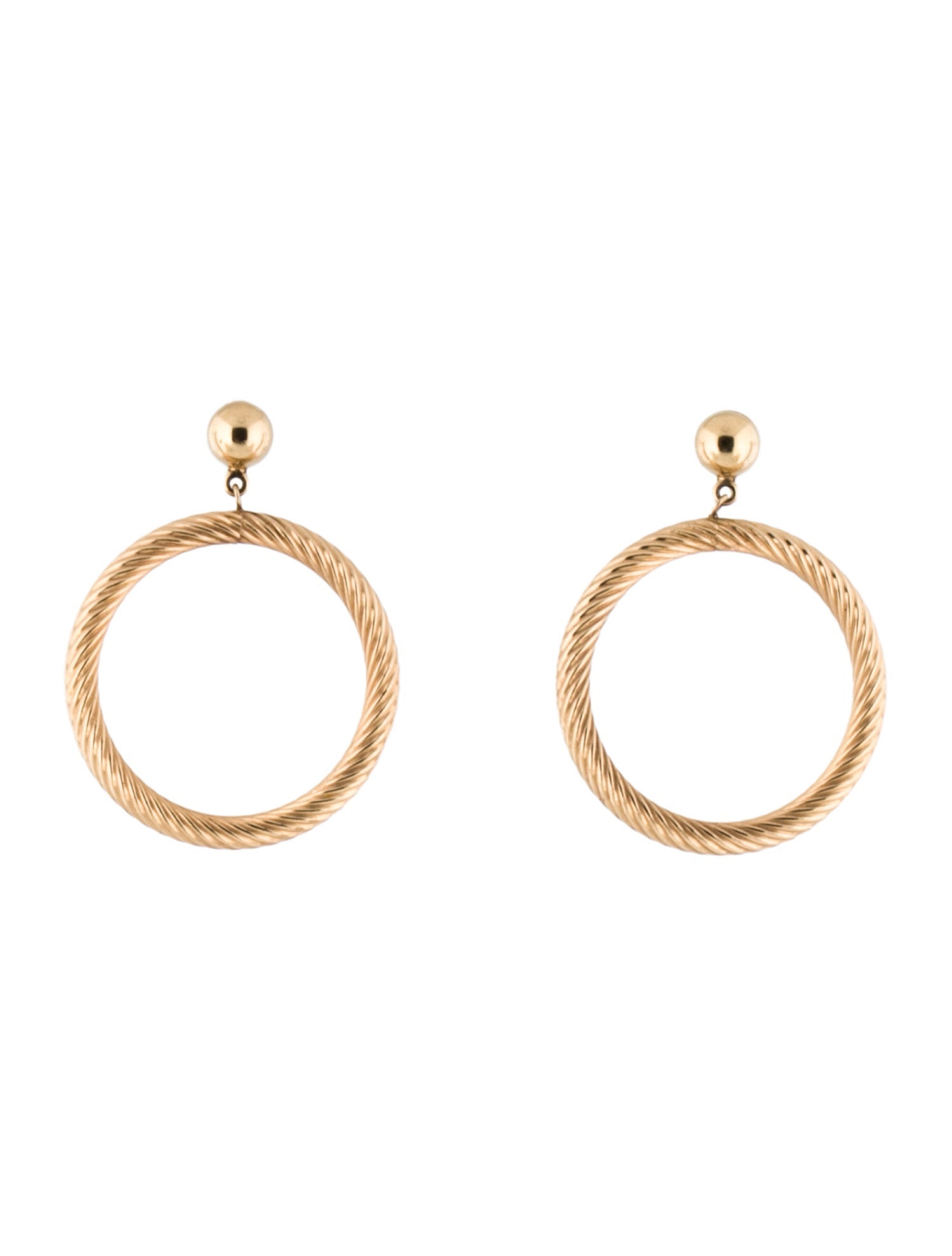 Earrings 14K Hoop Drop