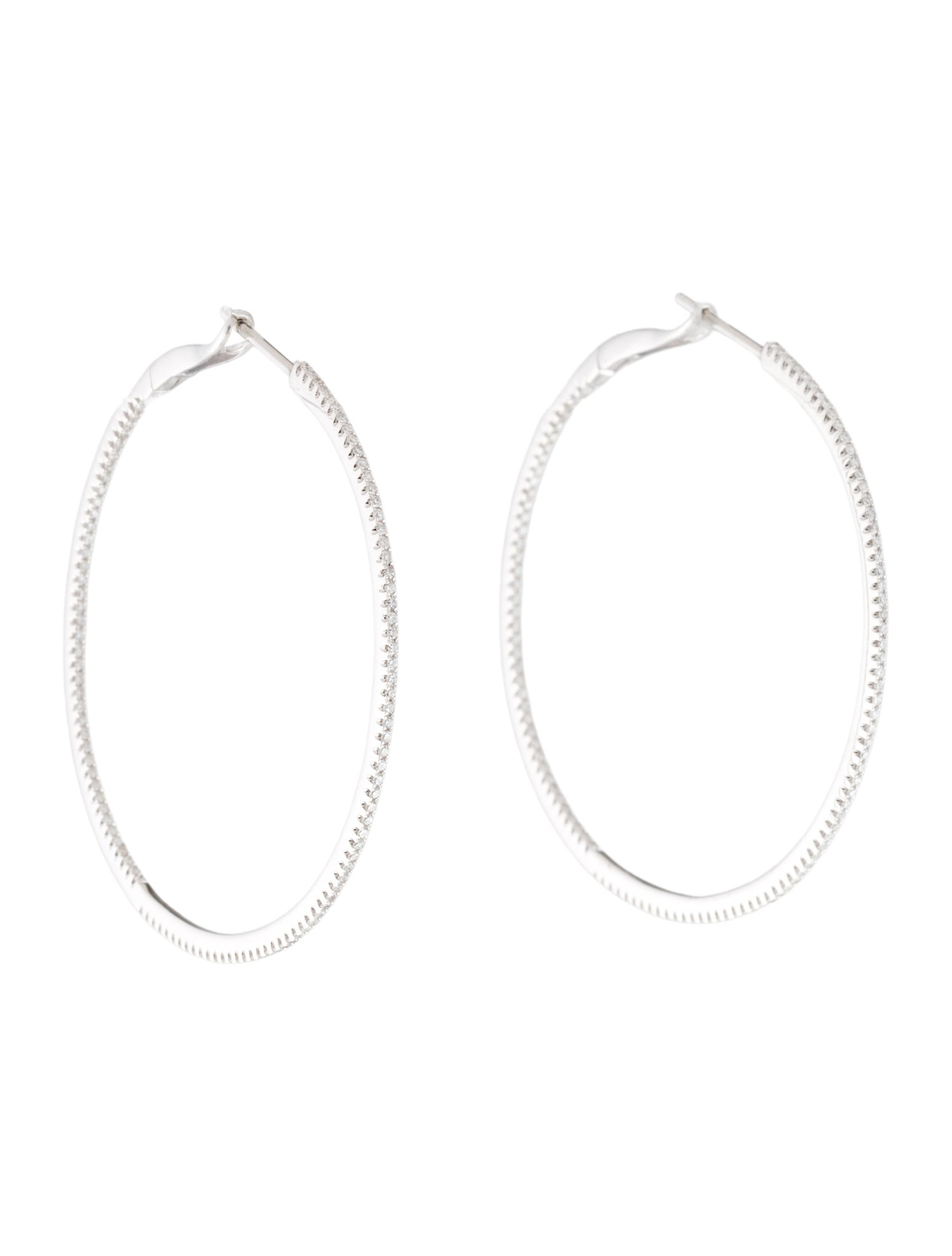Earrings 14K Diamond Inside-Out Hoop Earrings