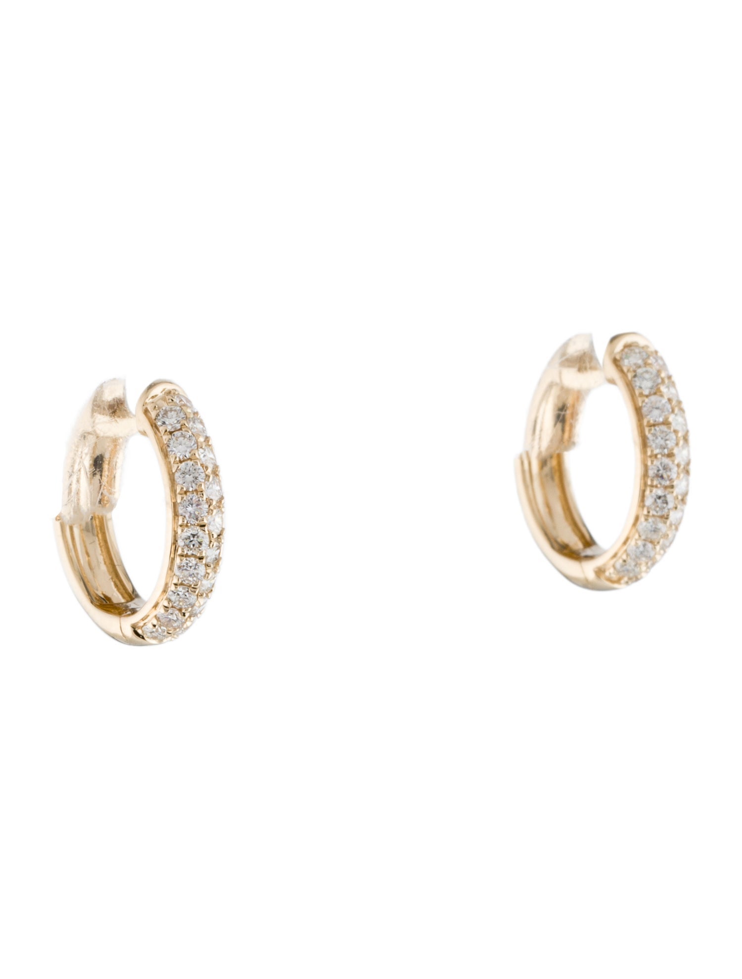 Earrings 14K Diamond Huggie Earrings