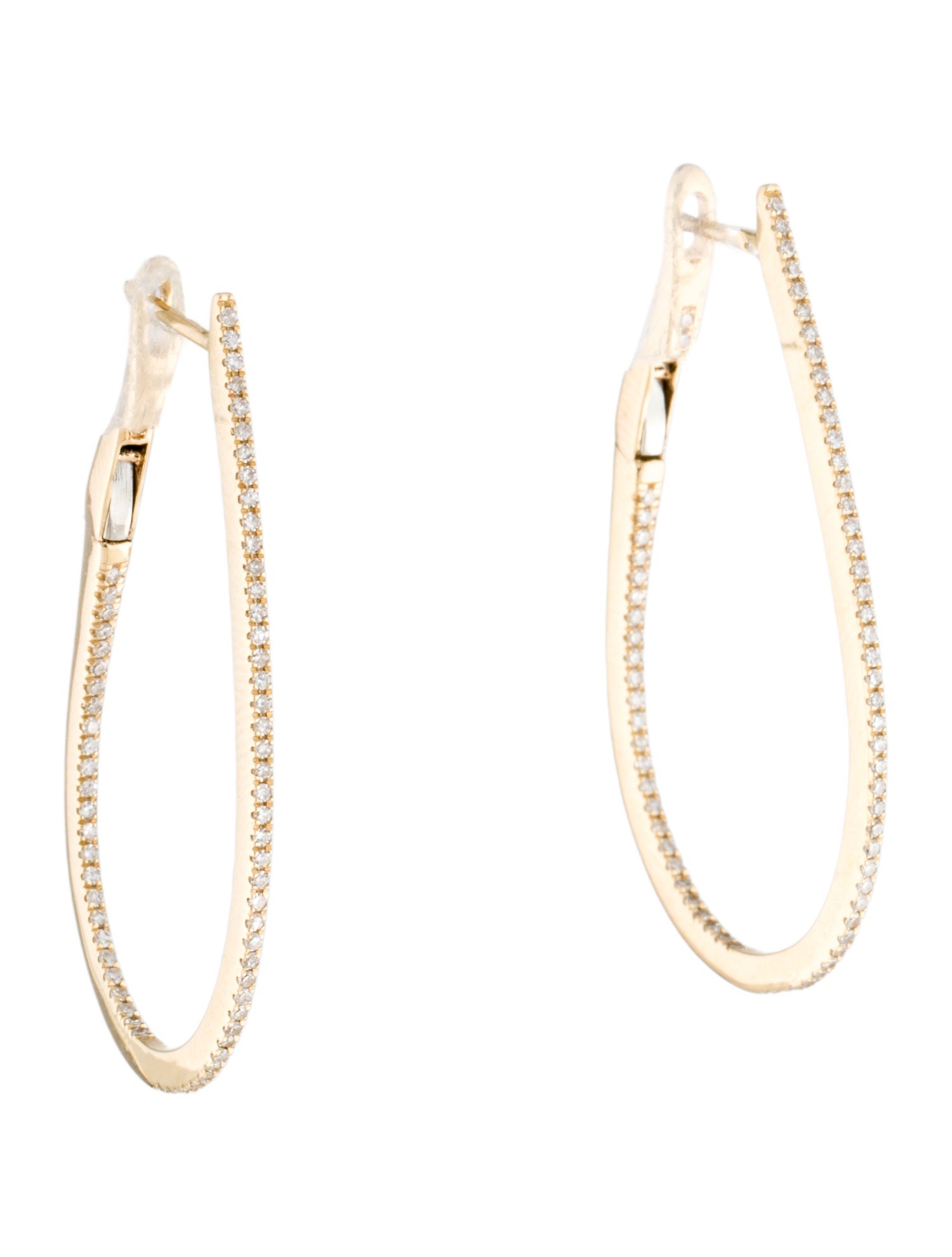 Earrings 14K Diamond Inside-Out Hoop Earrings