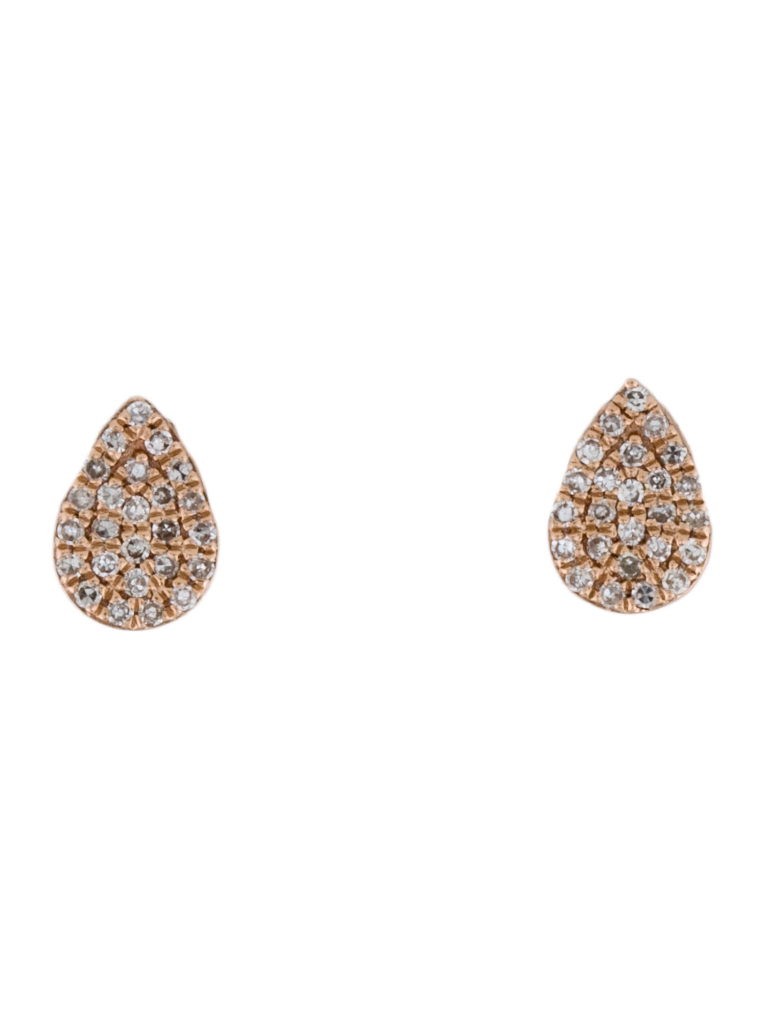 Earrings 14K Diamond Pear Stud