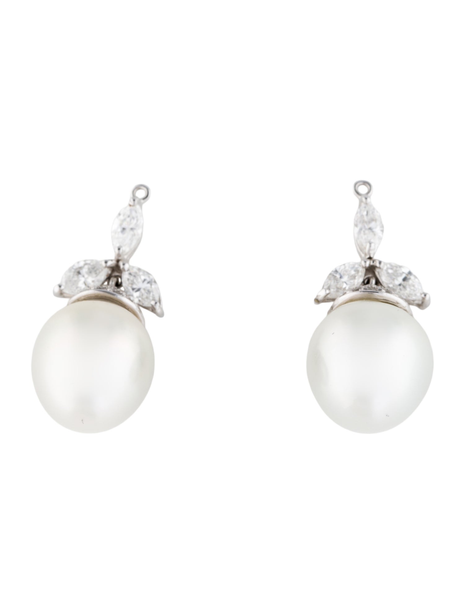 Earrings 18K Pearl & Diamond Earring Enhancers