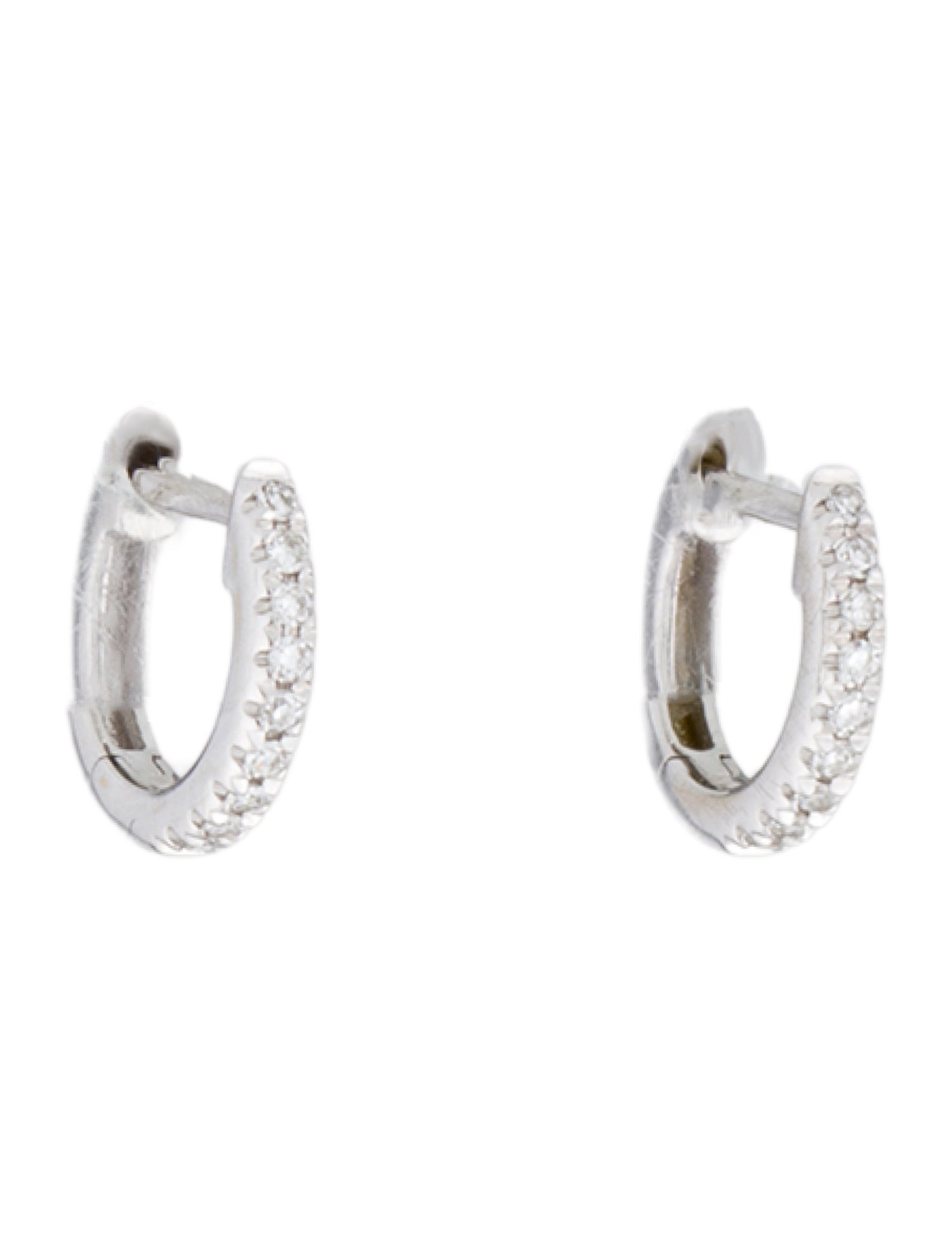 Earrings 14K Diamond Huggie Hoop