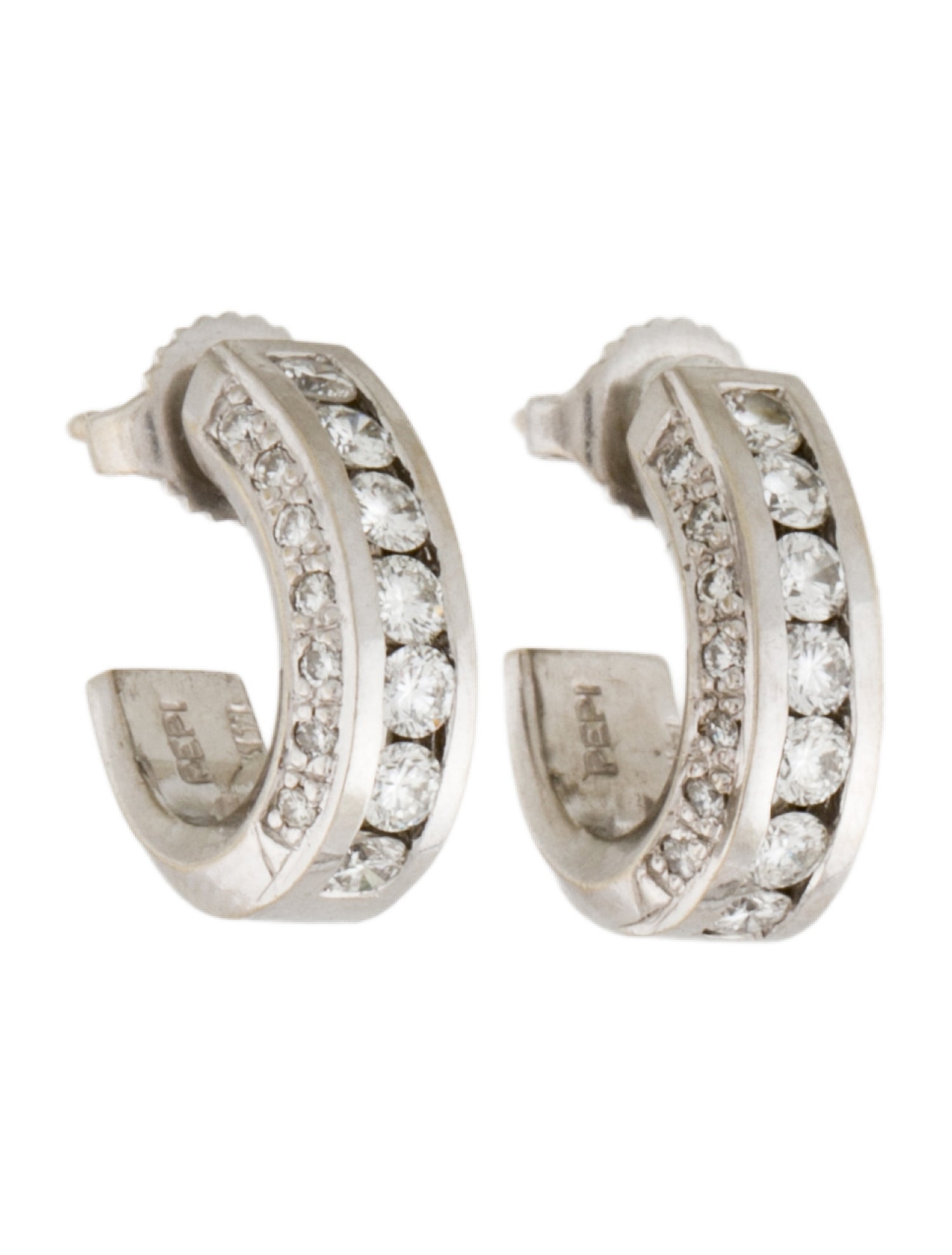 Earrings 14K Diamond Hoop