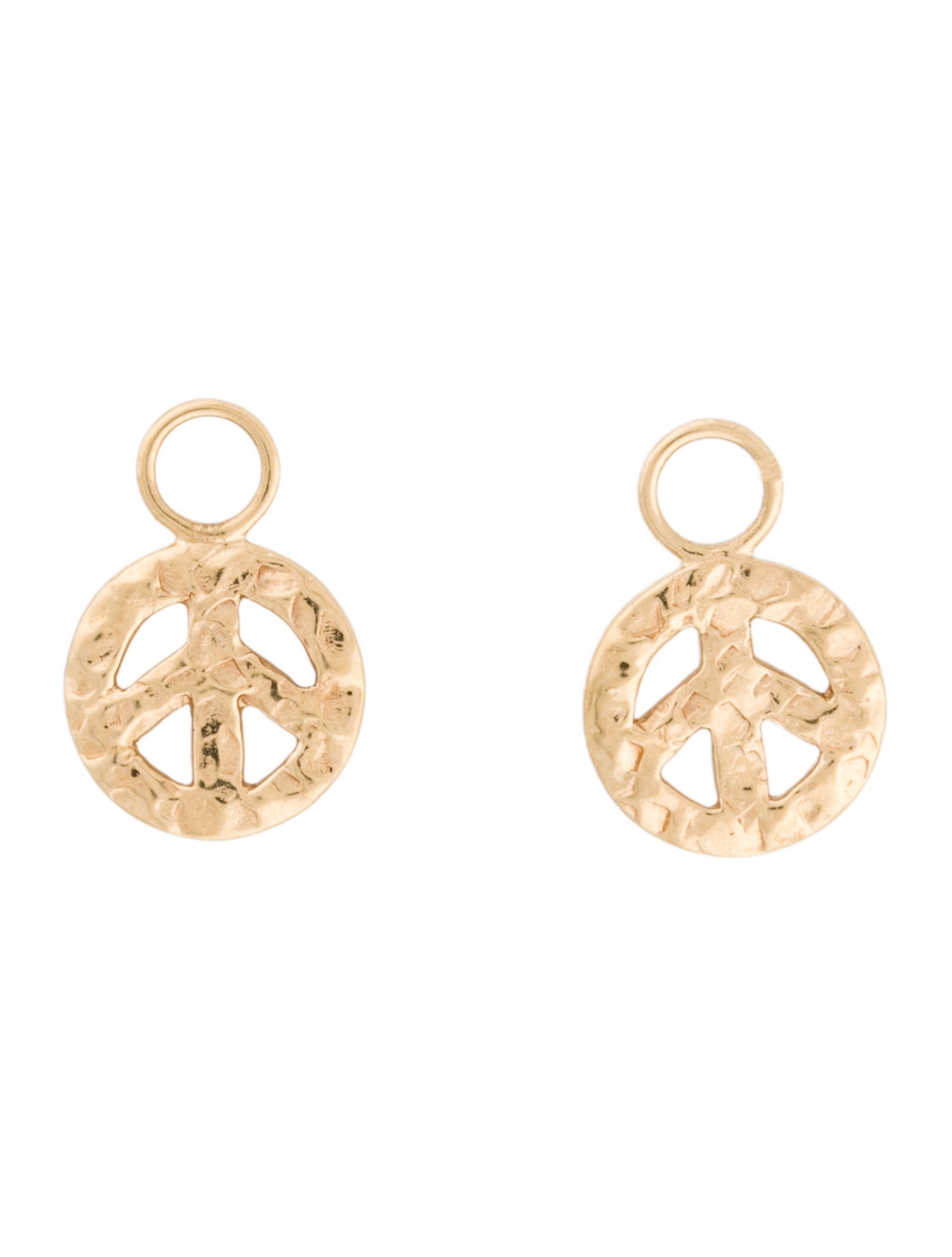Earrings 14K Peace Symbol Earring Enhancers