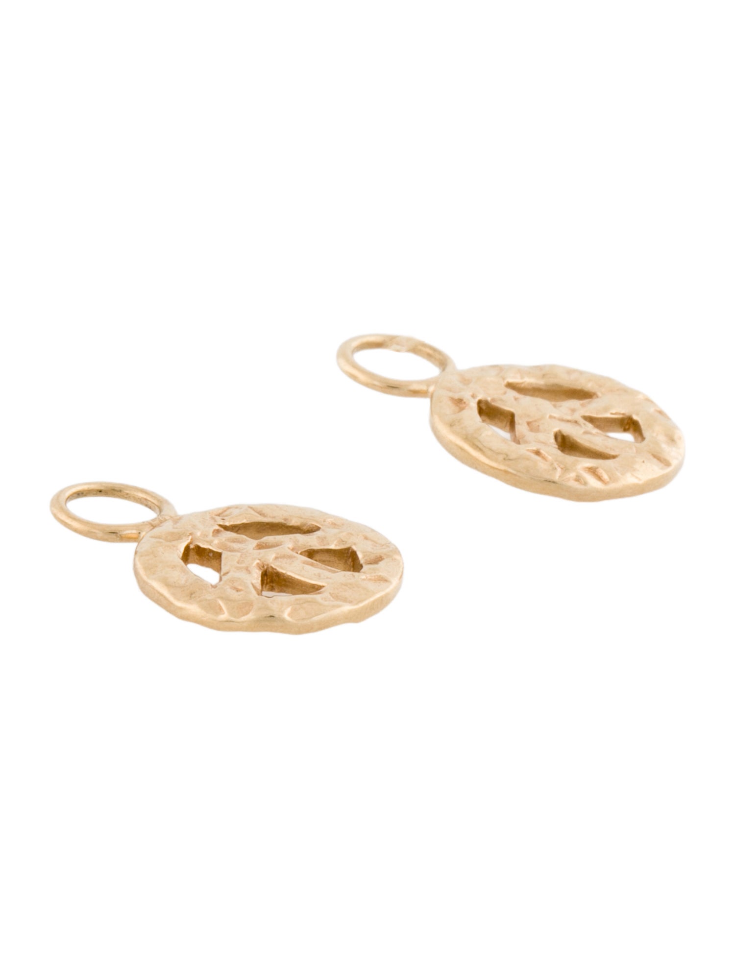 Earrings 14K Peace Symbol Earring Enhancers