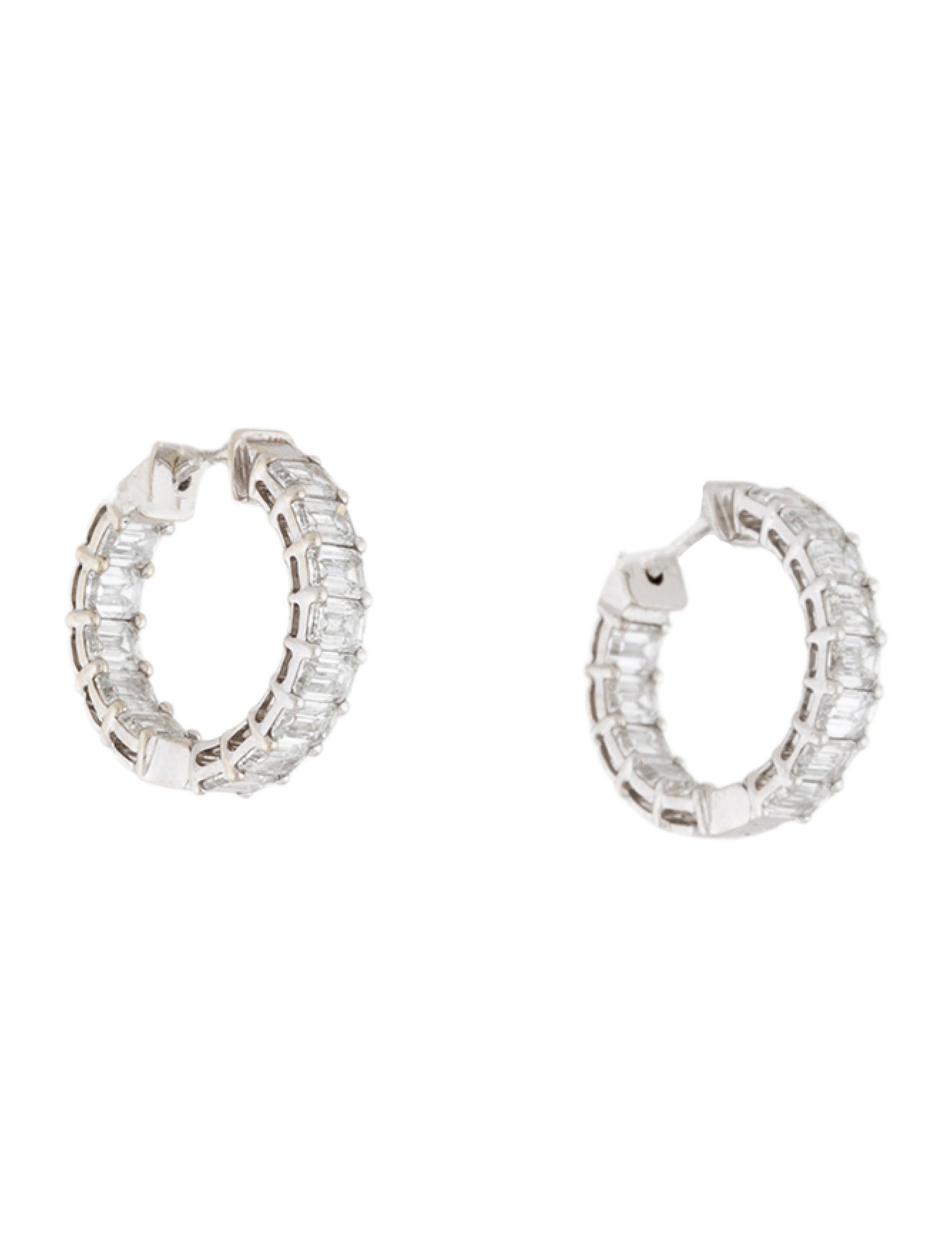 Earrings 14K 1.95ctw Lab-Grown Diamond Inside/Outside Huggie Earrings