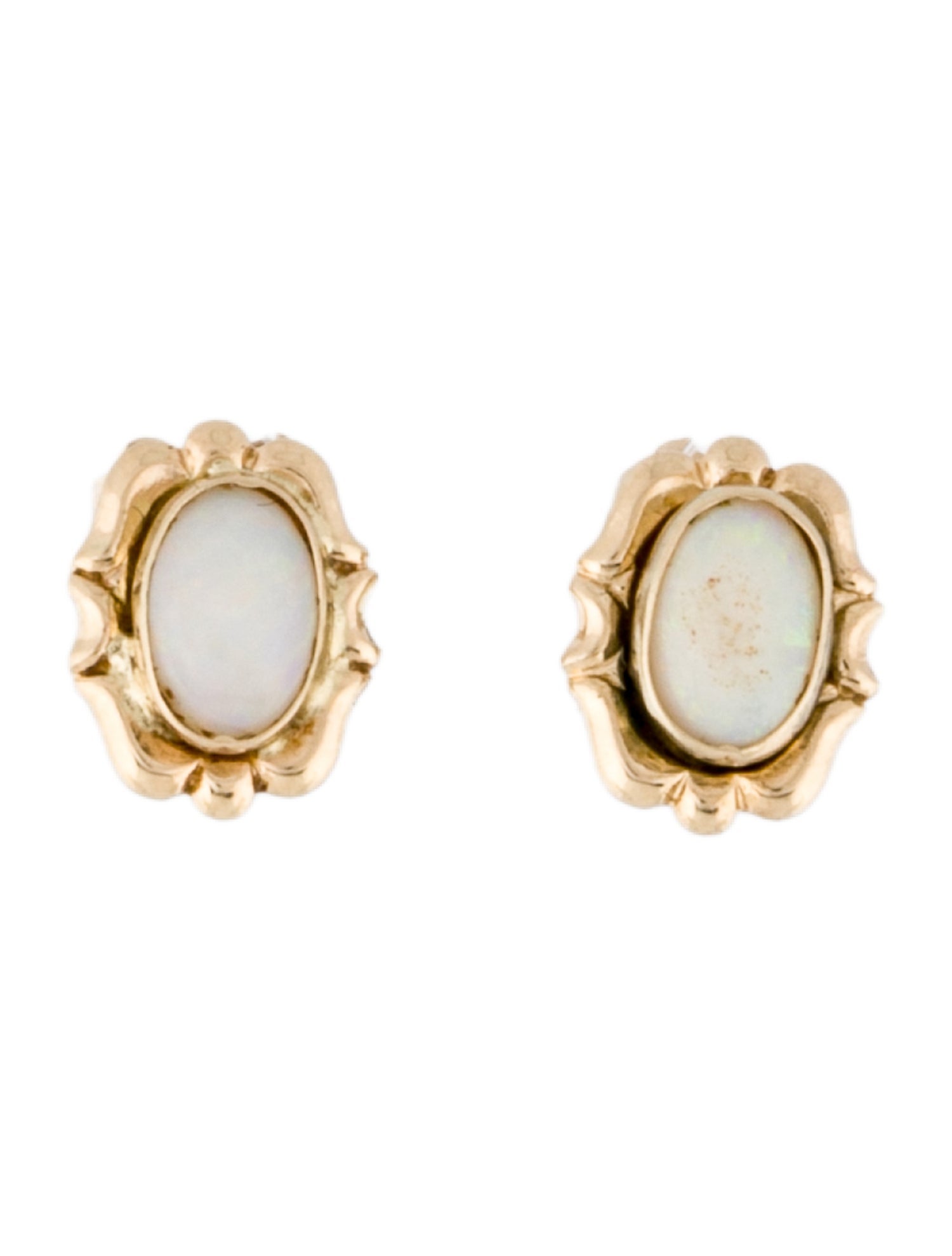 Earrings 14K Opal Stud