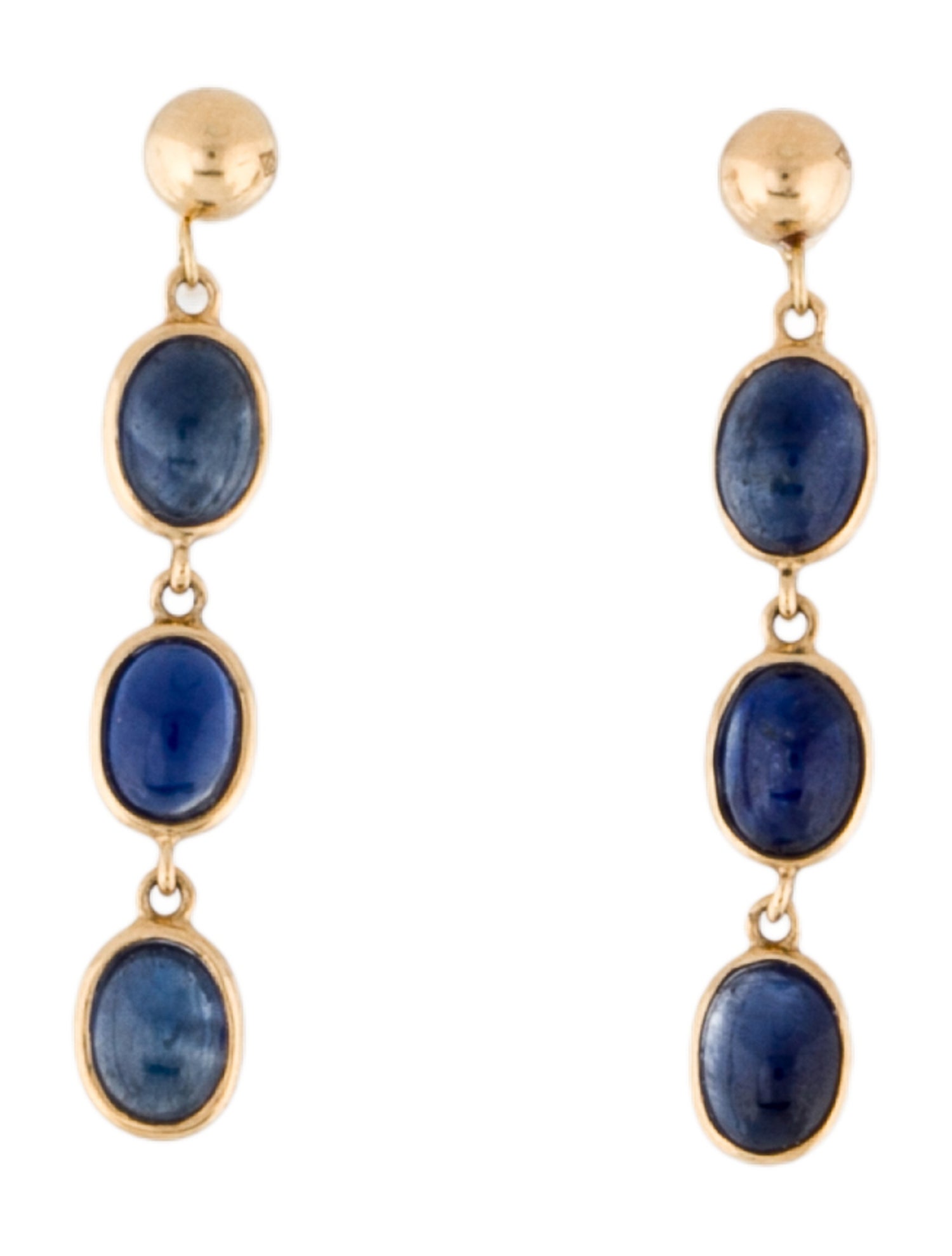 Earrings 18K Sapphire Drop