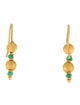 Earrings 22K Emerald Stack Drop Earrings