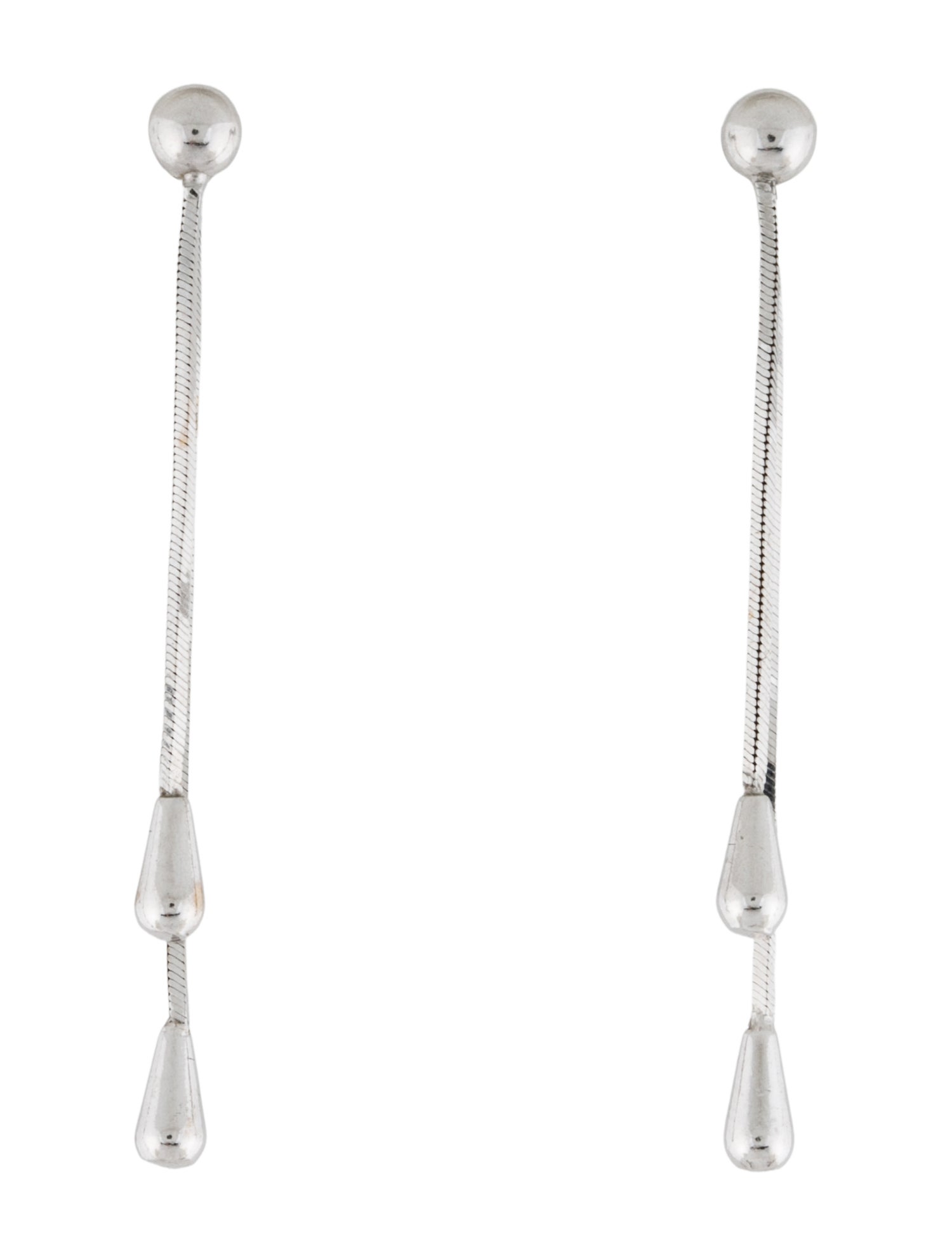 Earrings 14K Double Drop Stud