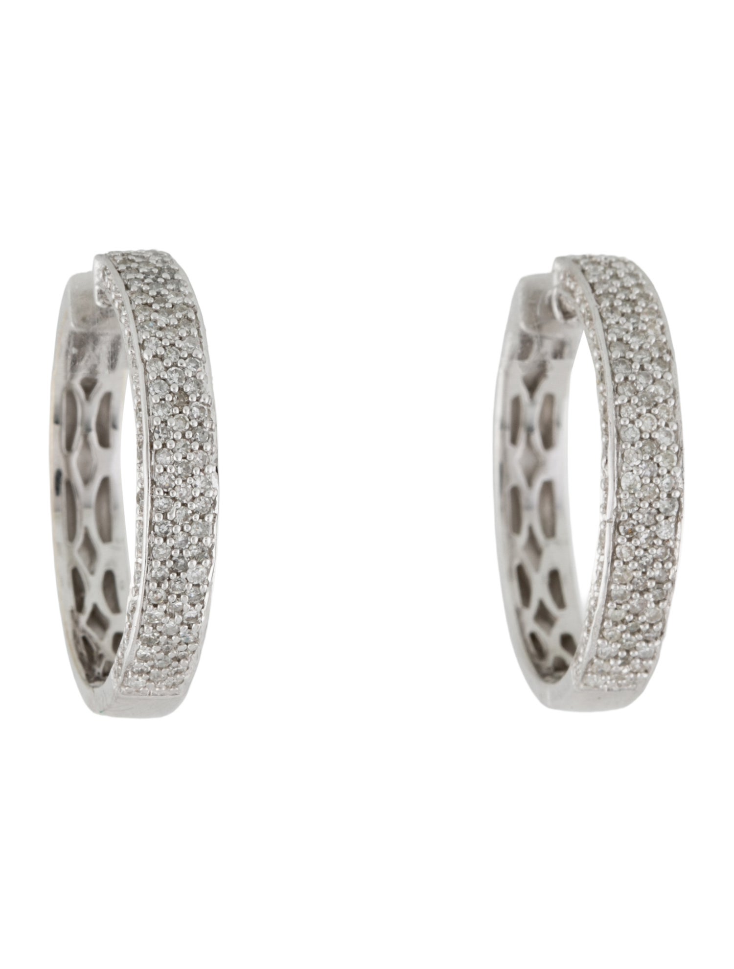 Earrings 14K Diamond Pavé Hoops