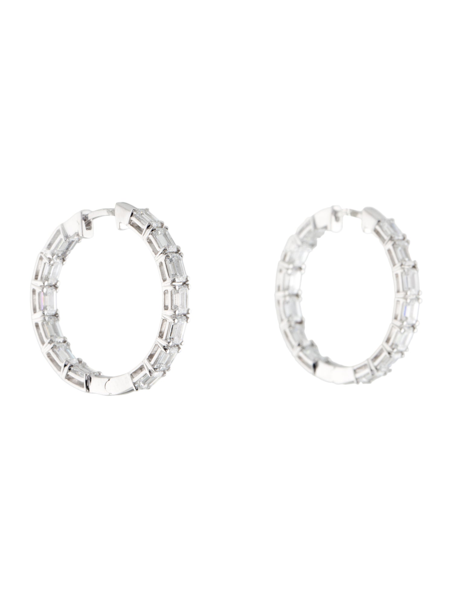 Earrings 14K 5.63ctw Lab-Grown Hoop