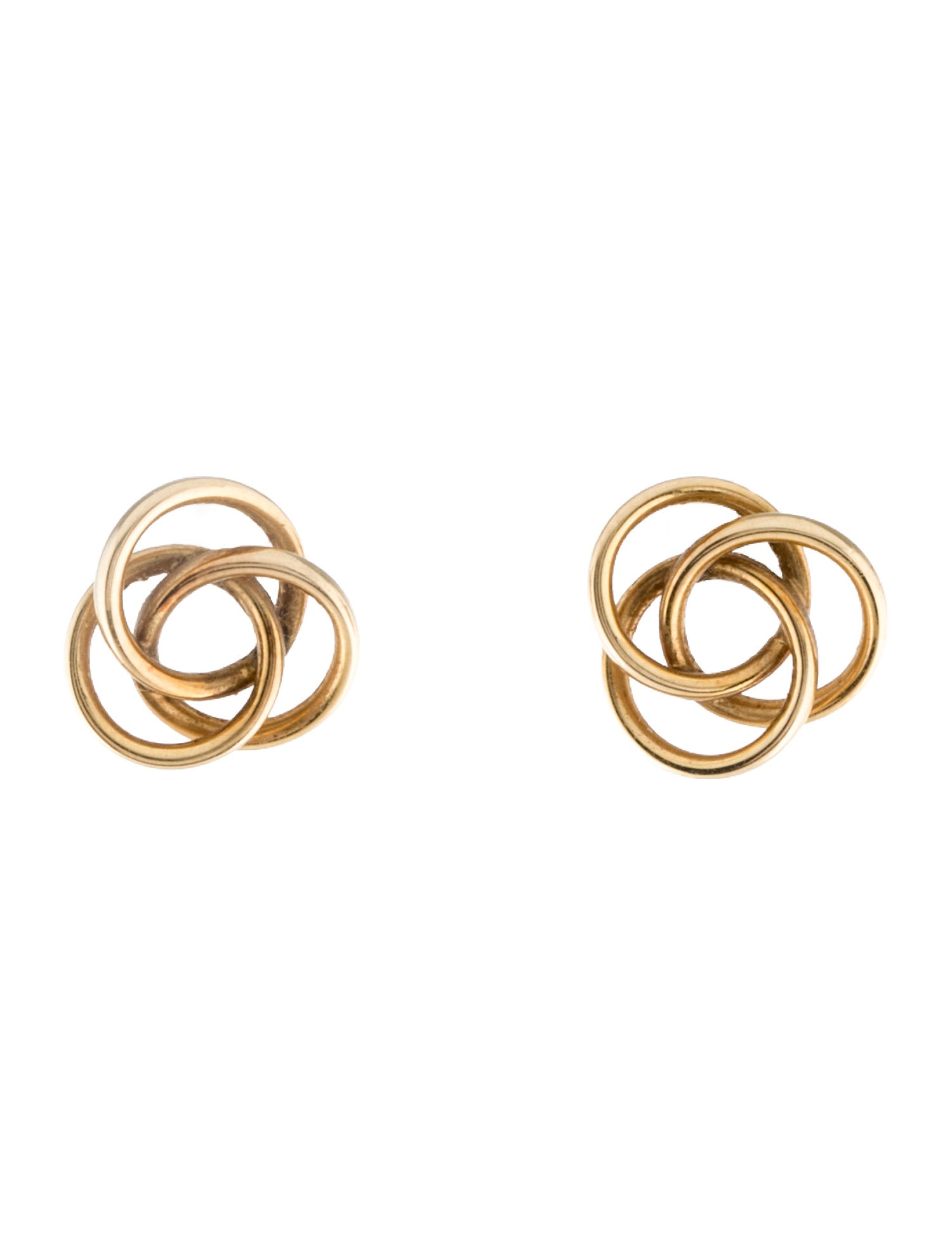 Earrings 14K Trinity Circle Stud