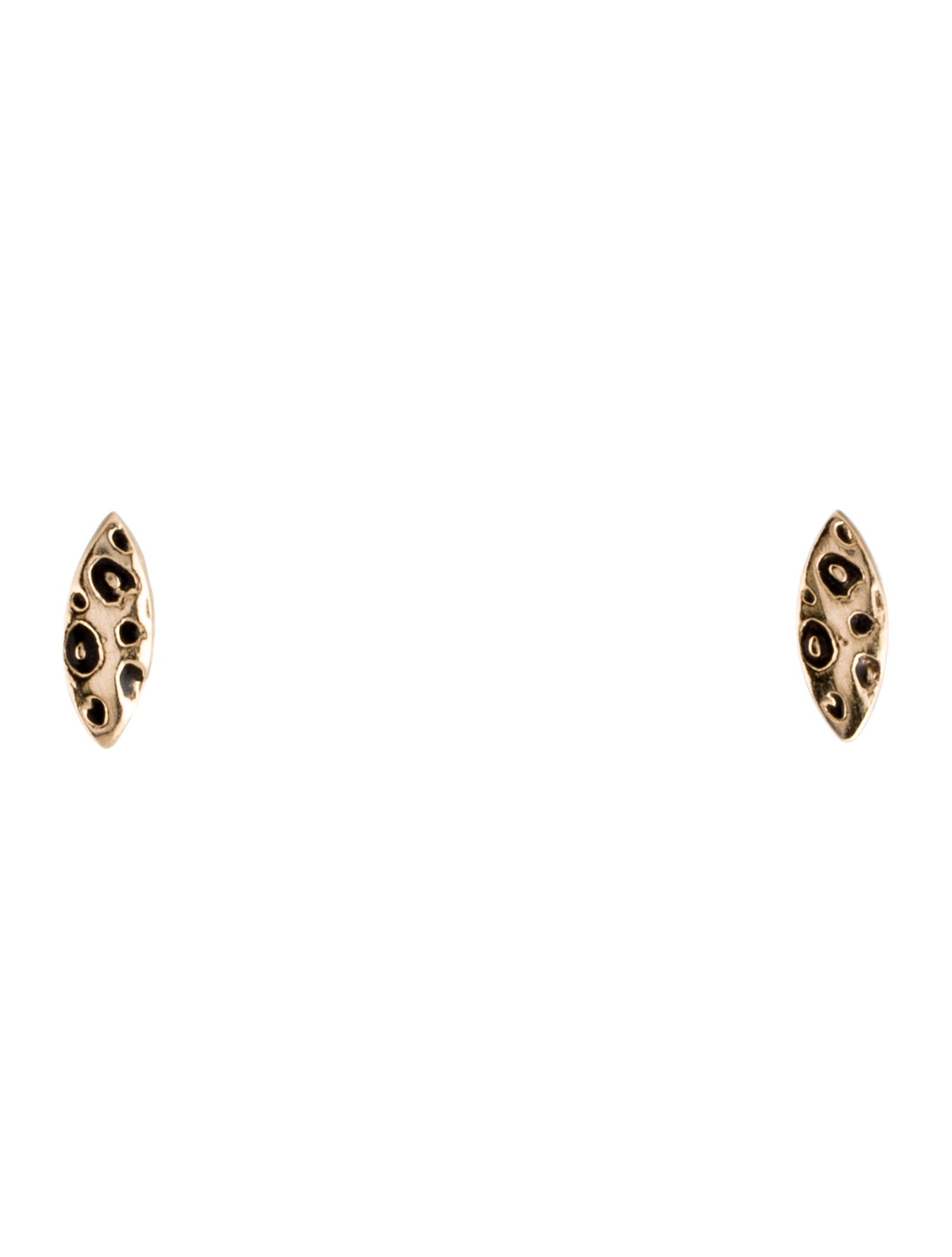 Earrings 14K Enamel Leopard Studs