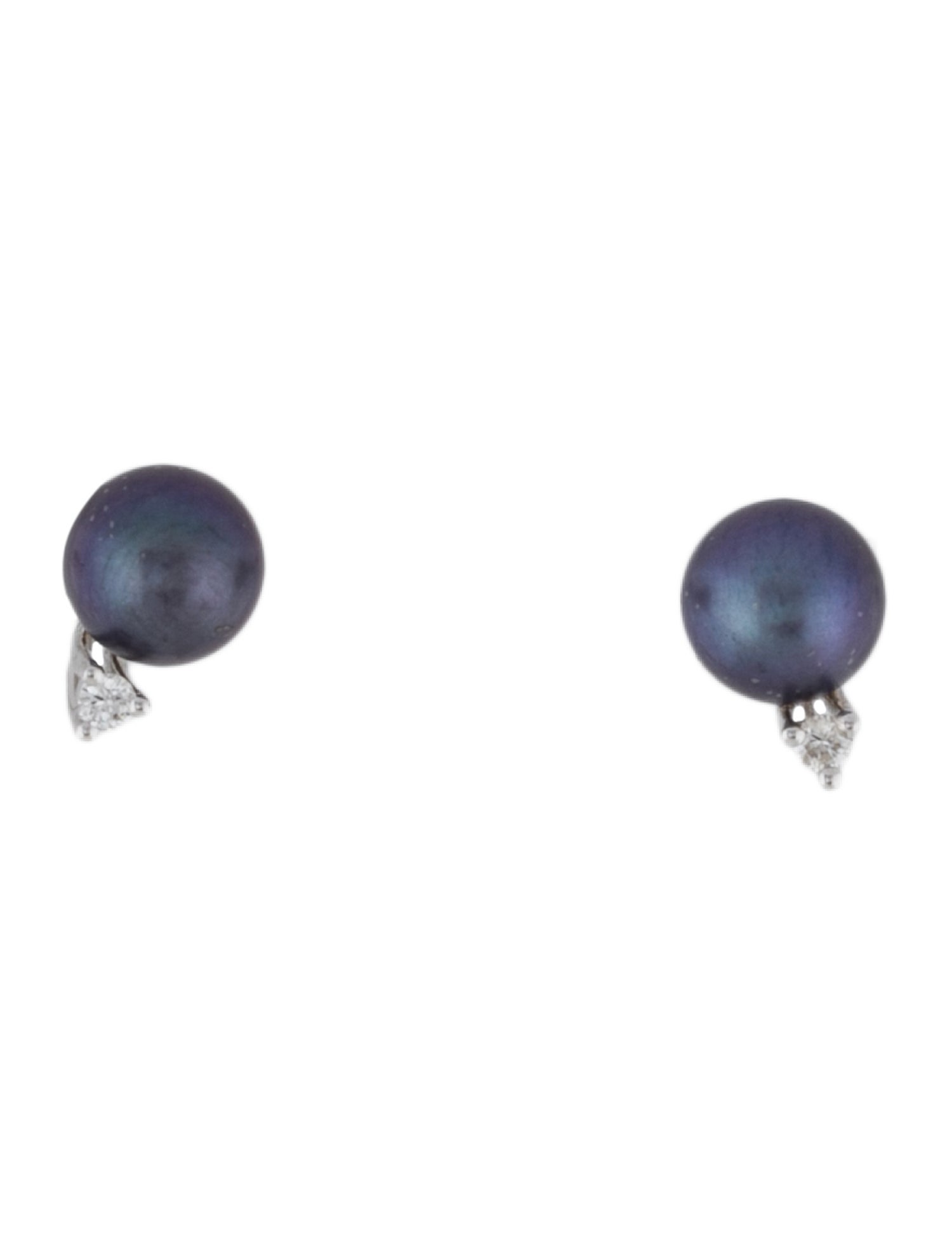 Earrings 14K Pearl & Diamond Stud