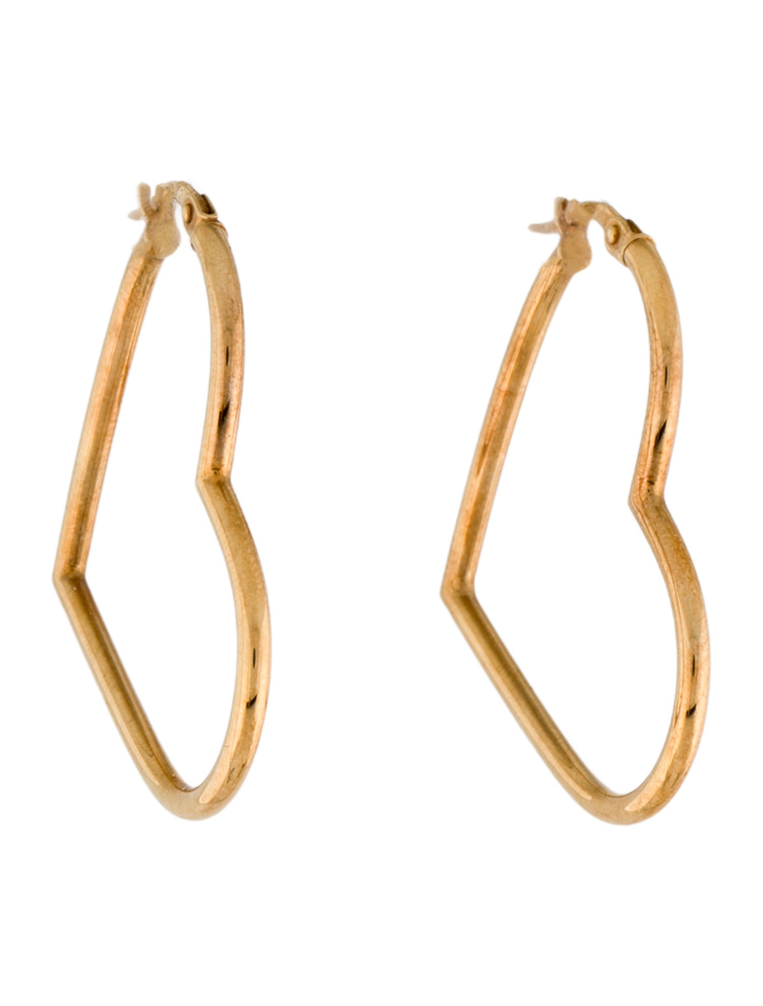 Earrings 14K Heart Hoop