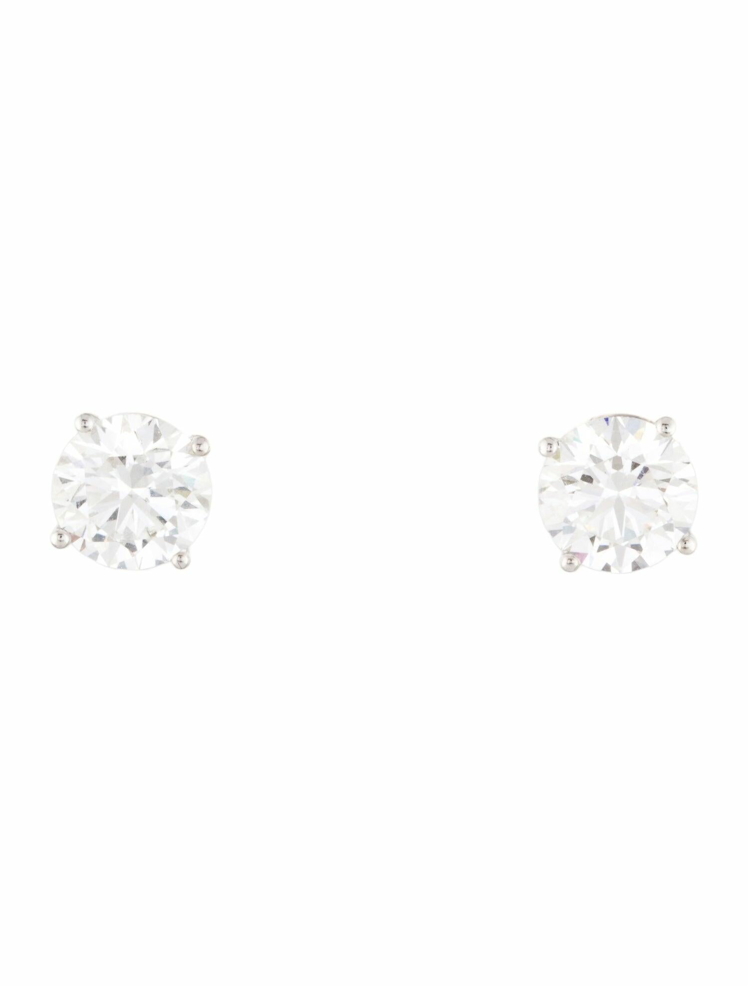 Earrings 14K 4.00ctw Lab-Grown Diamond Soliatire Stud Earrings