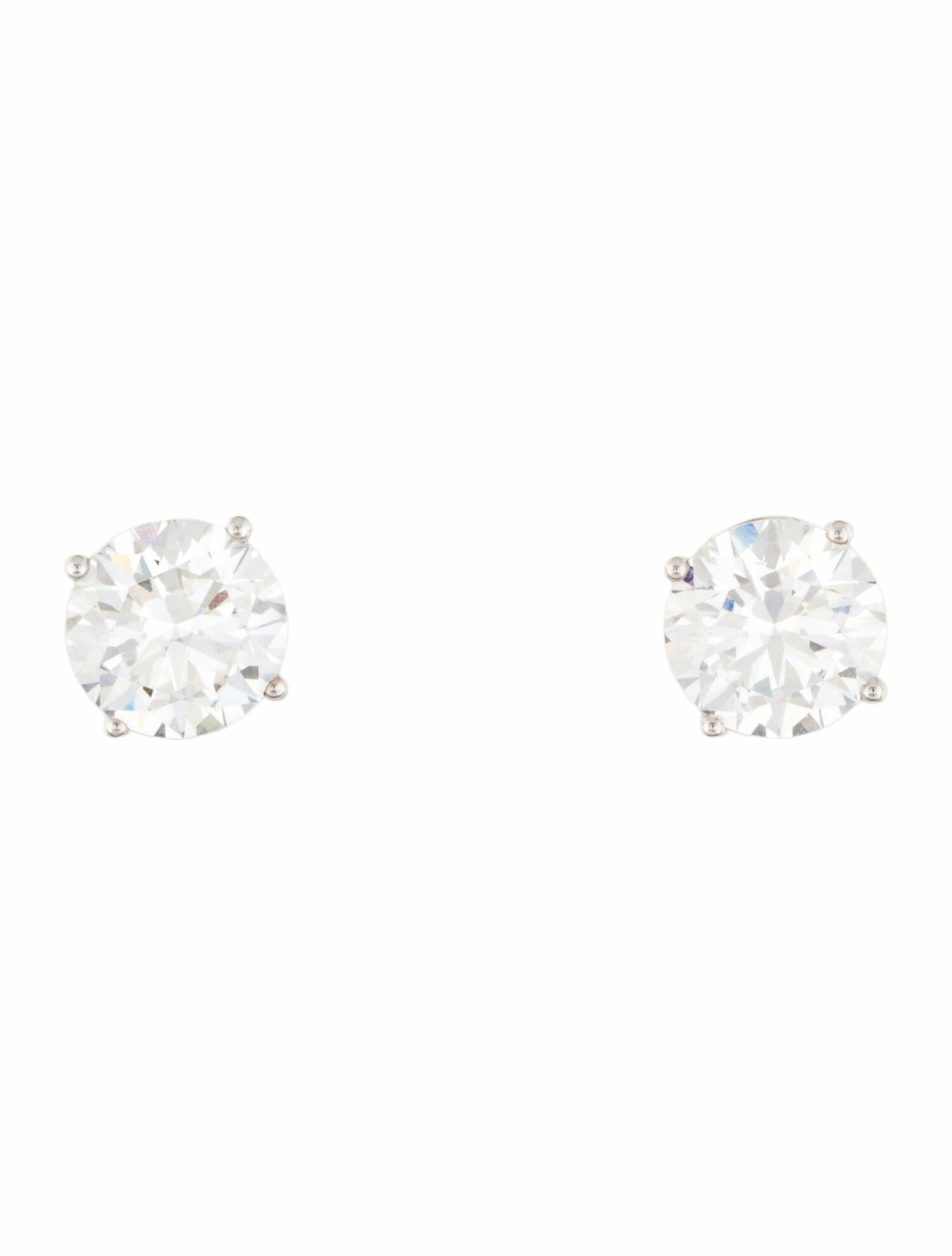 Earrings 14K 7.01ctw Lab-Grown Diamond Solitaire Stud Earrings