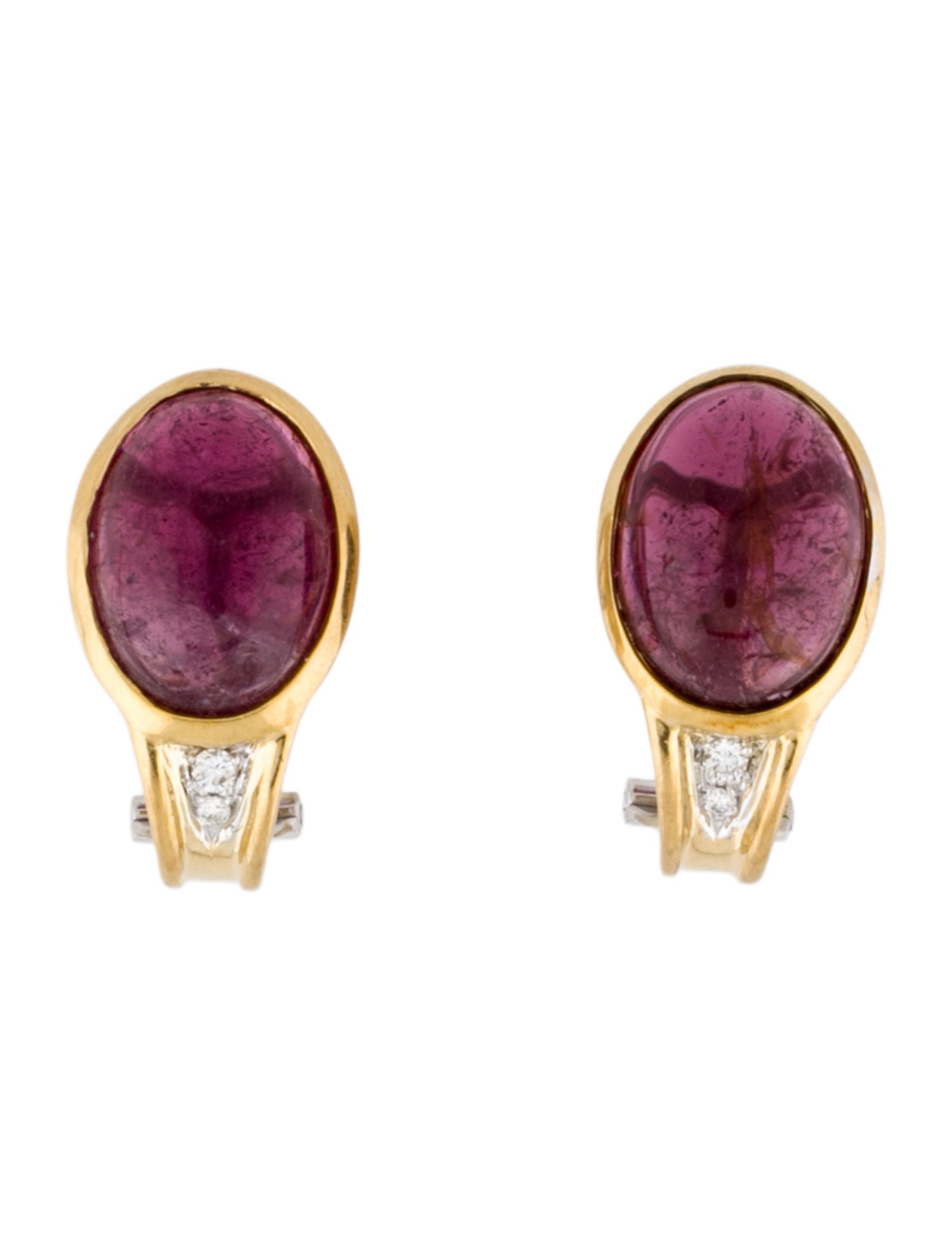 Earrings 18K Tourmaline & Diamond Earclips