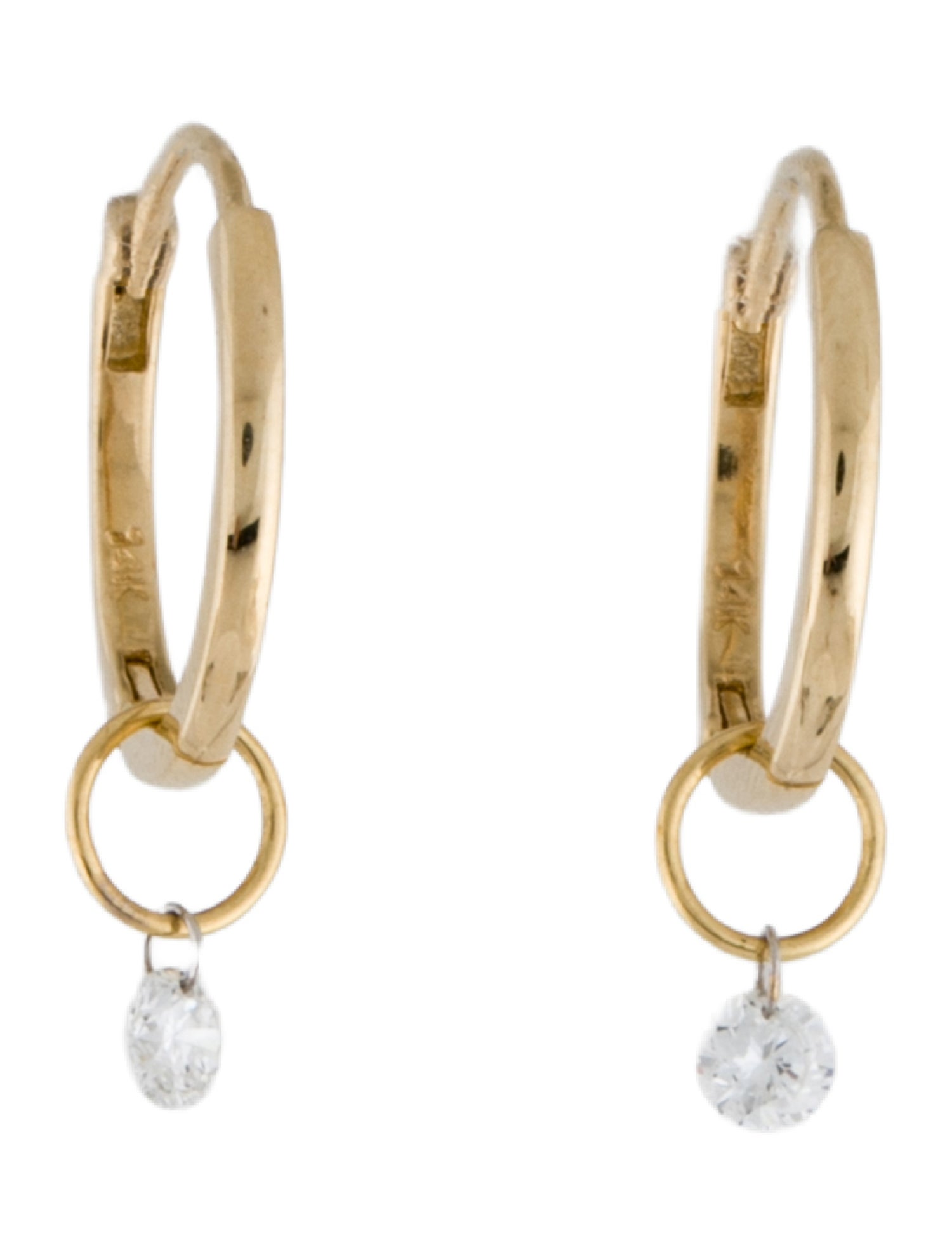 Earrings 14K Diamond Drop